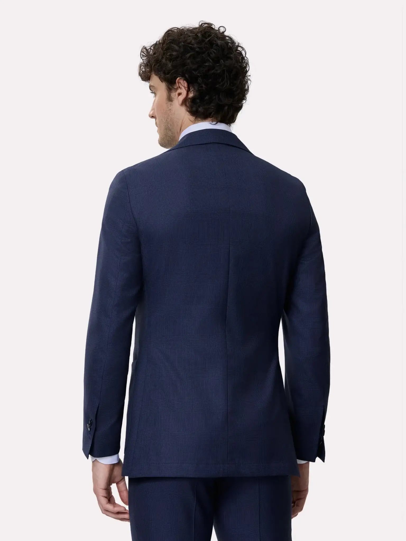 SUIT fabric FRATELLI TALLIA DI DELFINO navy checkered