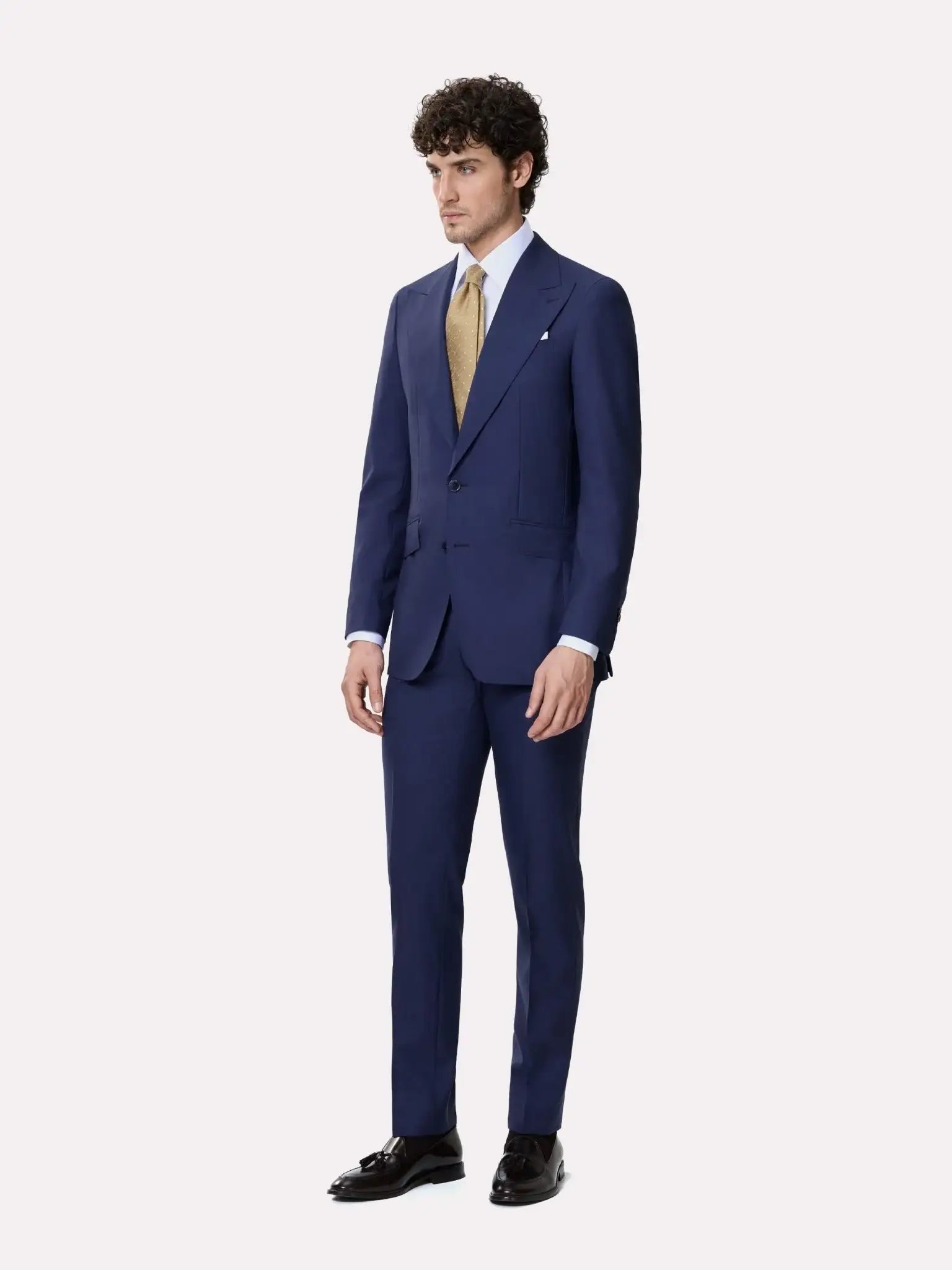 Suit fabric Vitale Barberis, made to measure, navy blue