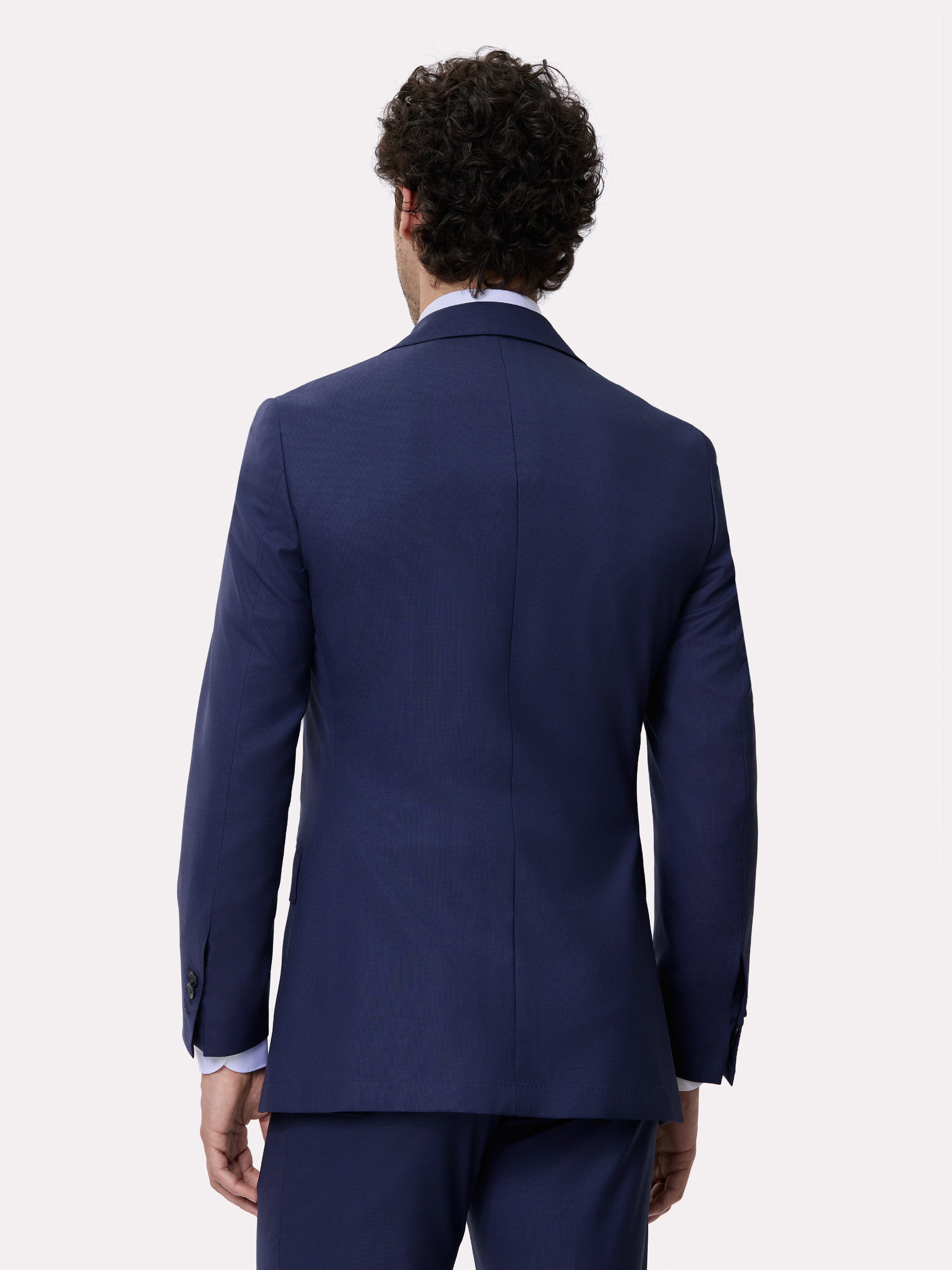 Suit fabric Vitale Barberis, made to measure, navy blue
