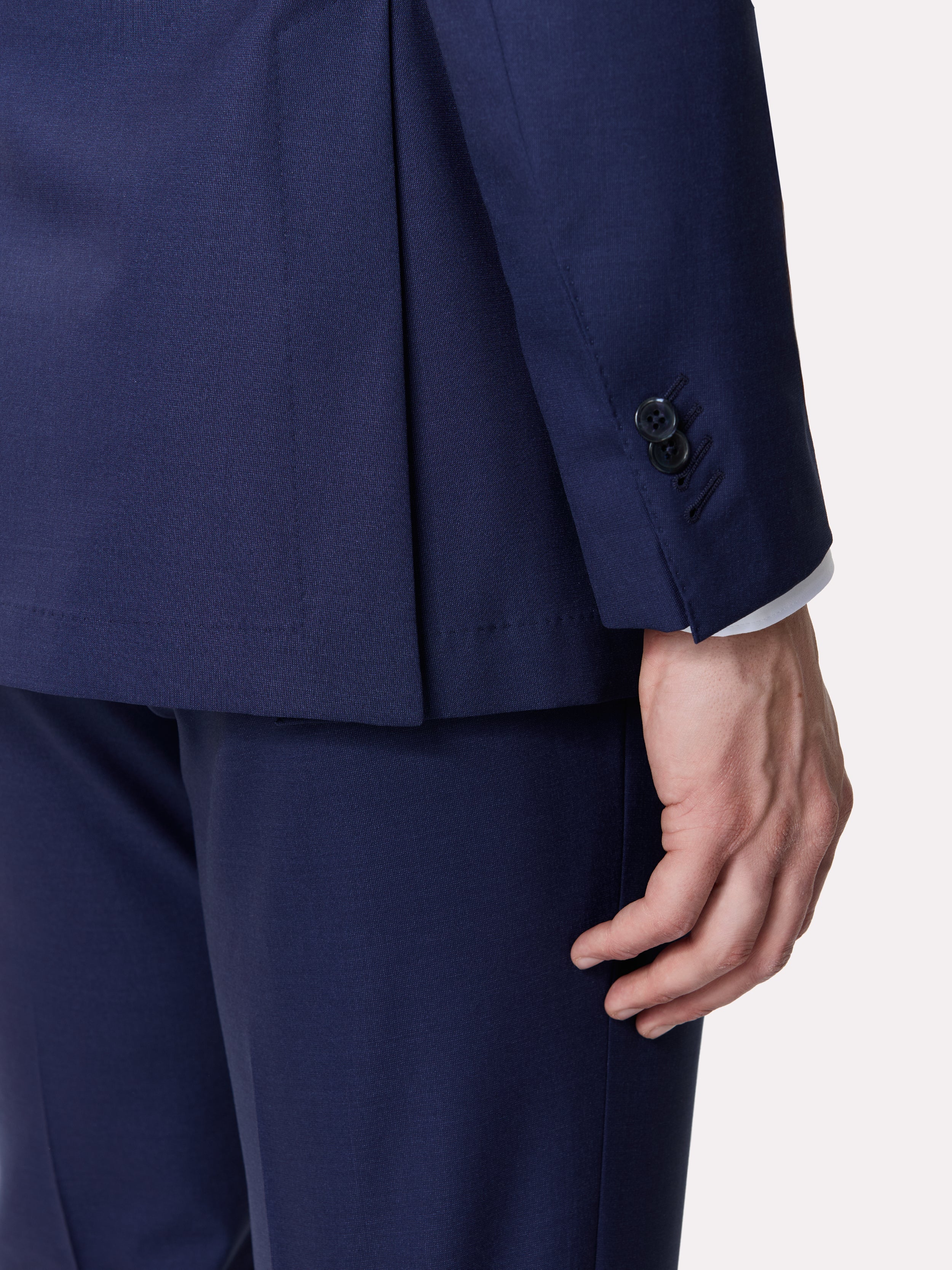 Suit fabric Vitale Barberis, made to measure, navy blue