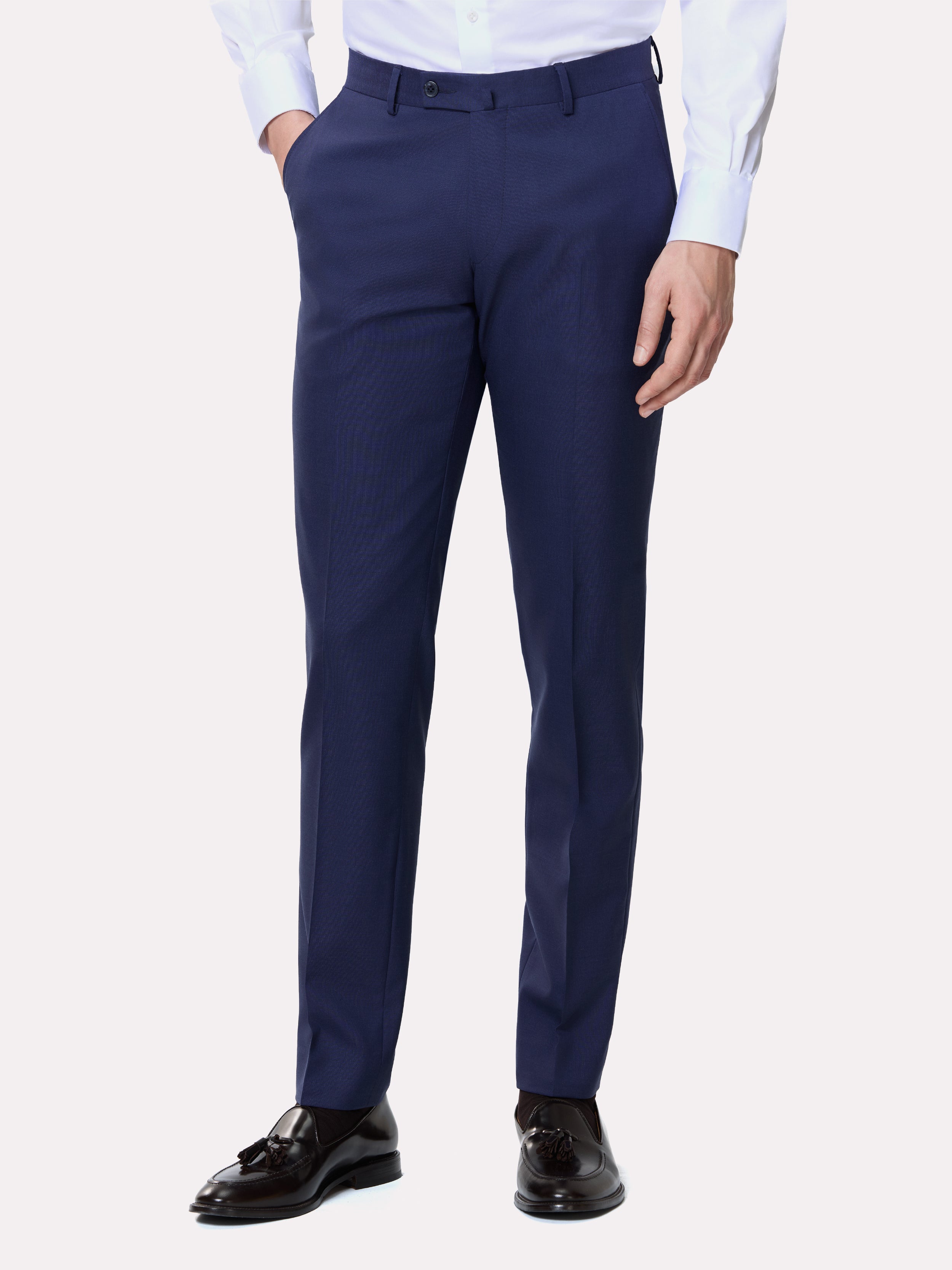 Suit fabric Vitale Barberis, made to measure, navy blue