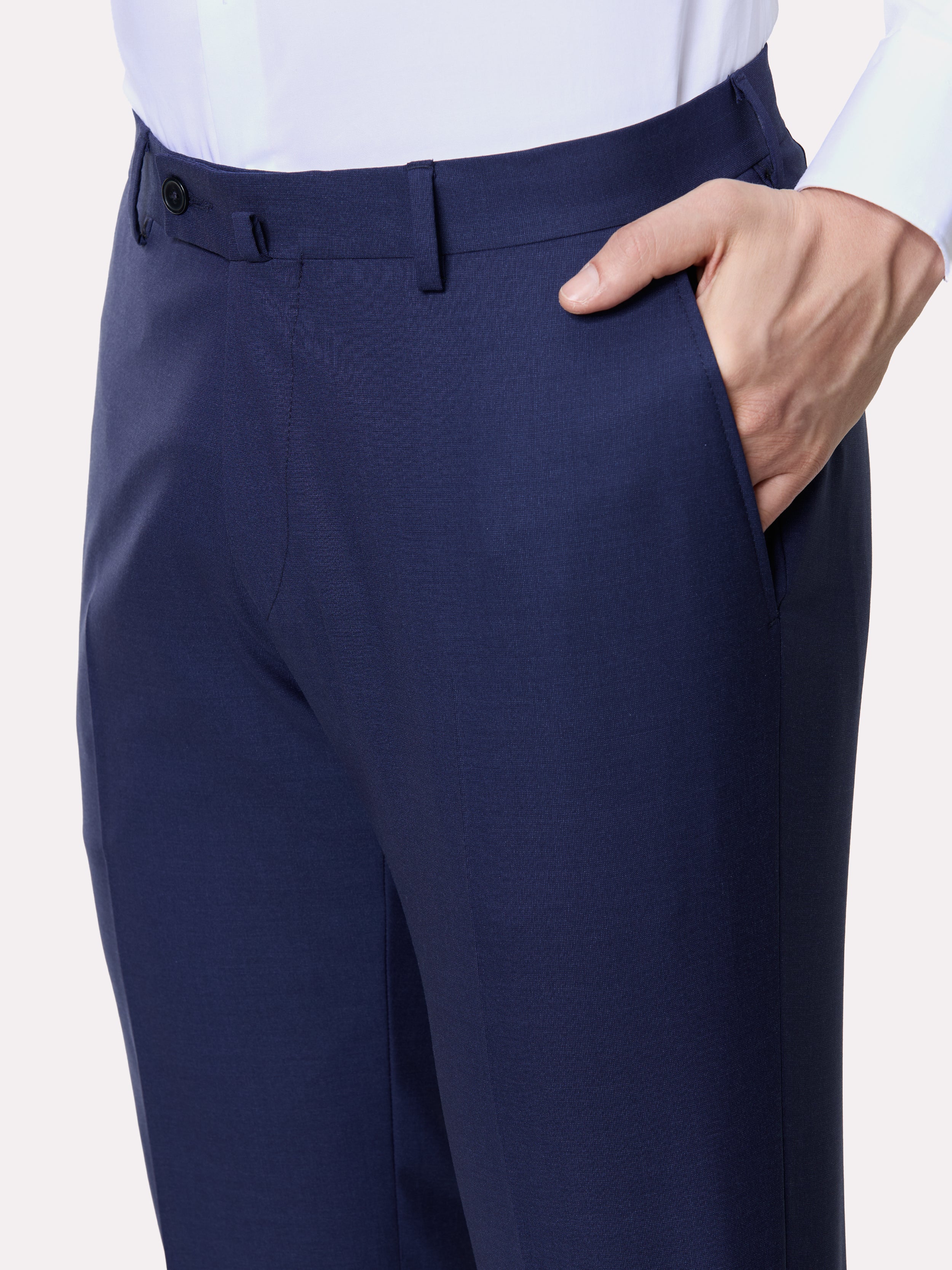 Suit fabric Vitale Barberis, made to measure, navy blue