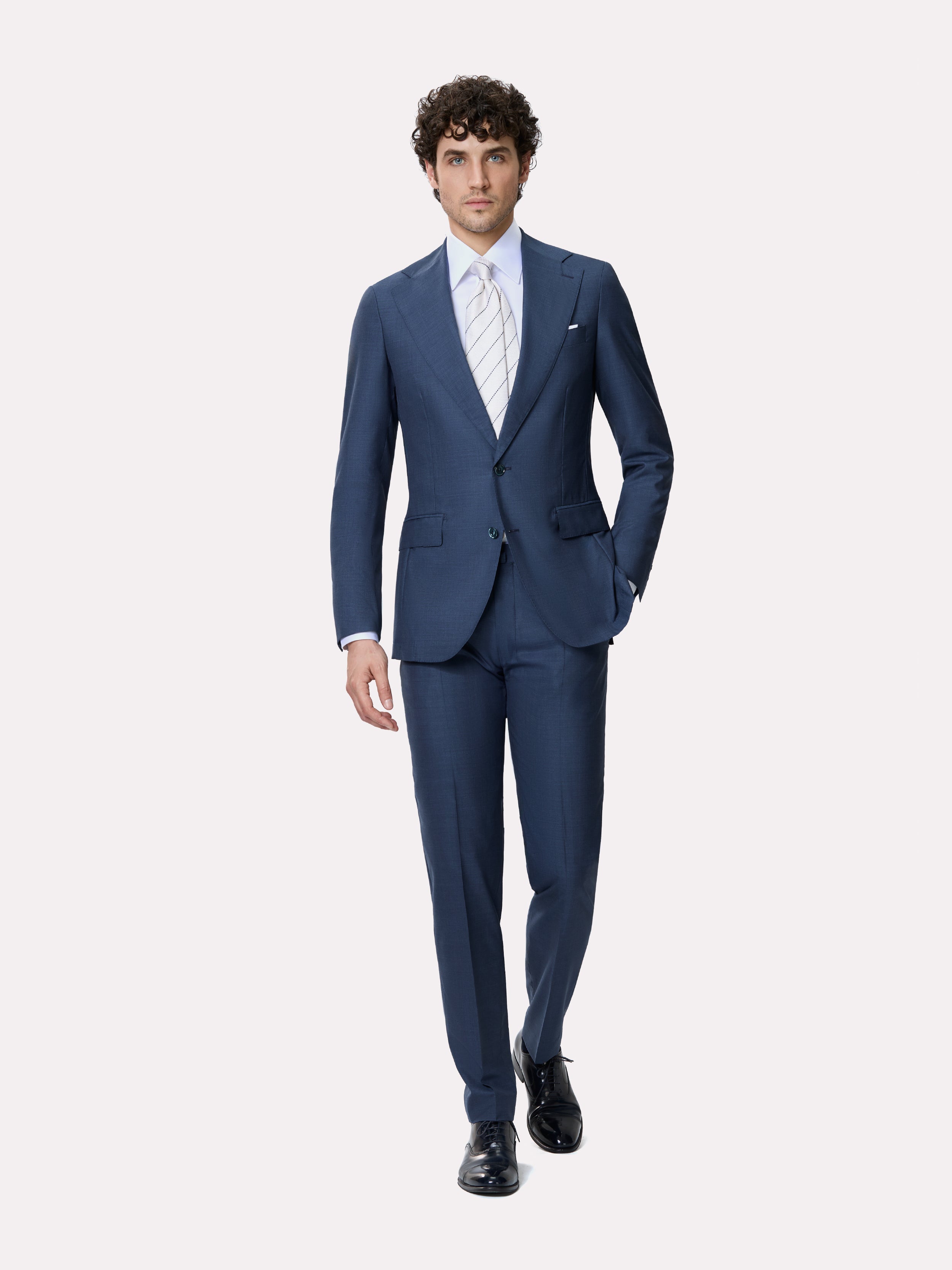 Suit fabric Vitale Barberis, made to measure, dark blue