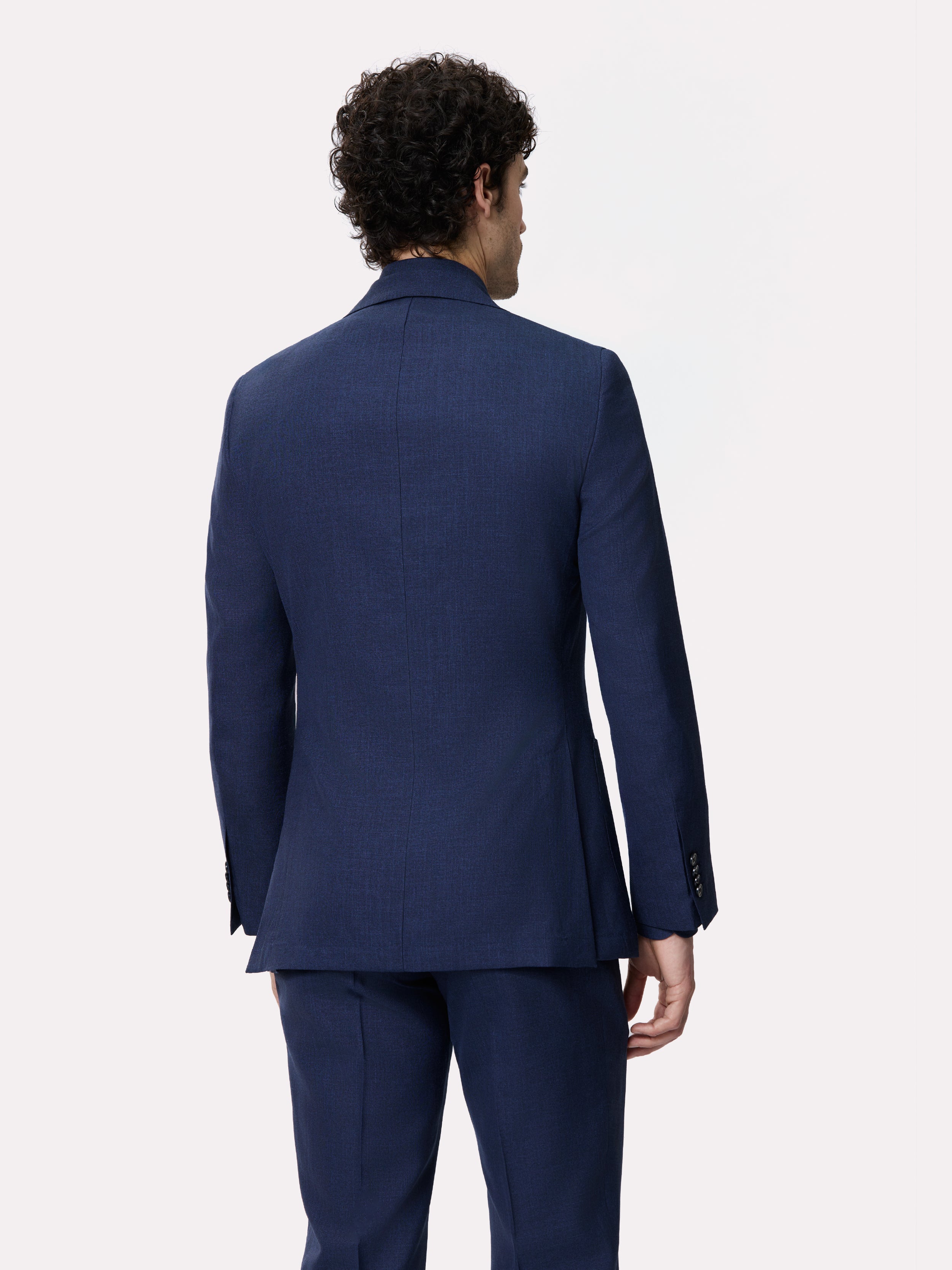 Loro Piana fabric suit, made to measure, navy blue