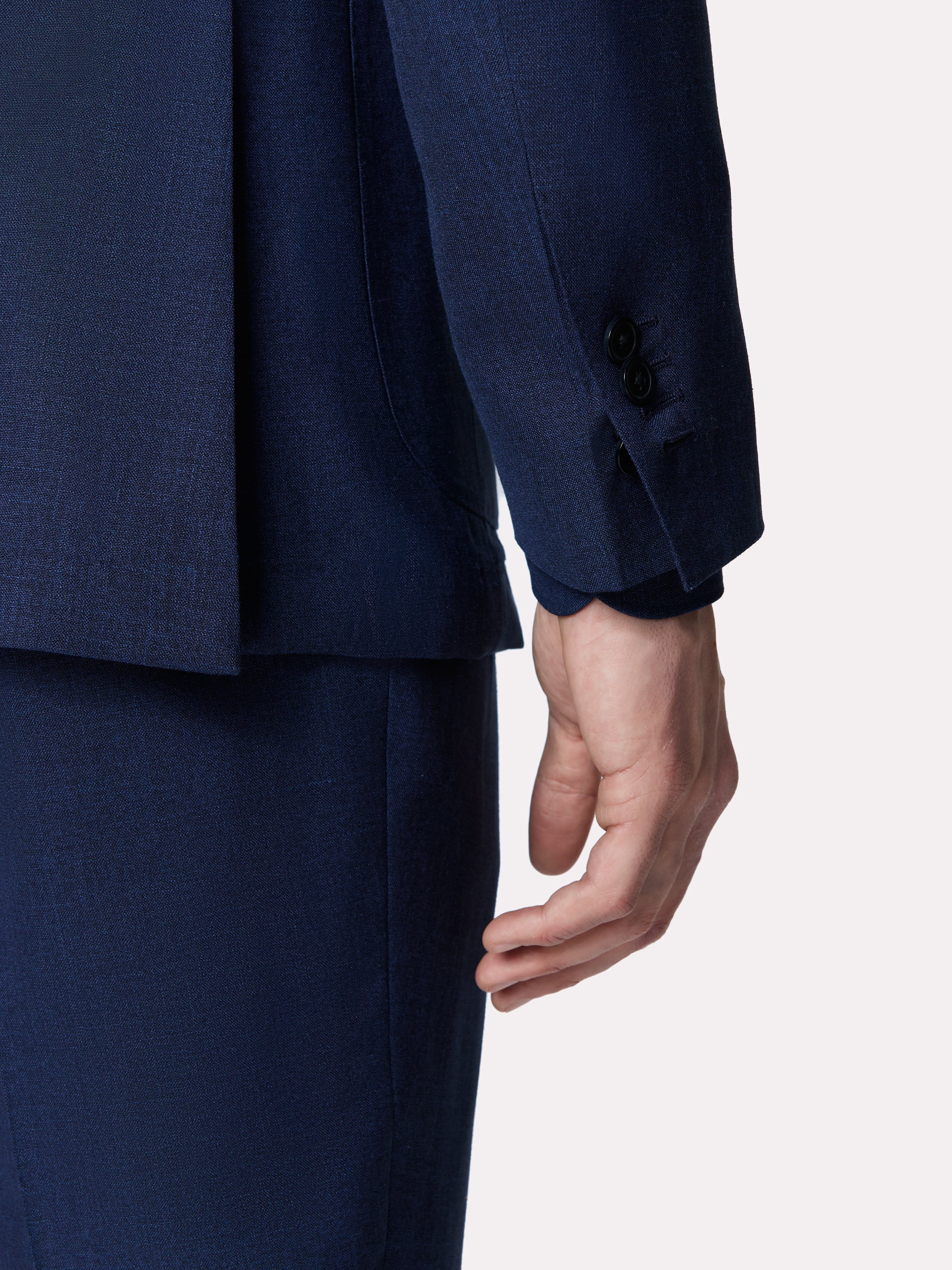 Loro Piana fabric suit, made to measure, navy blue