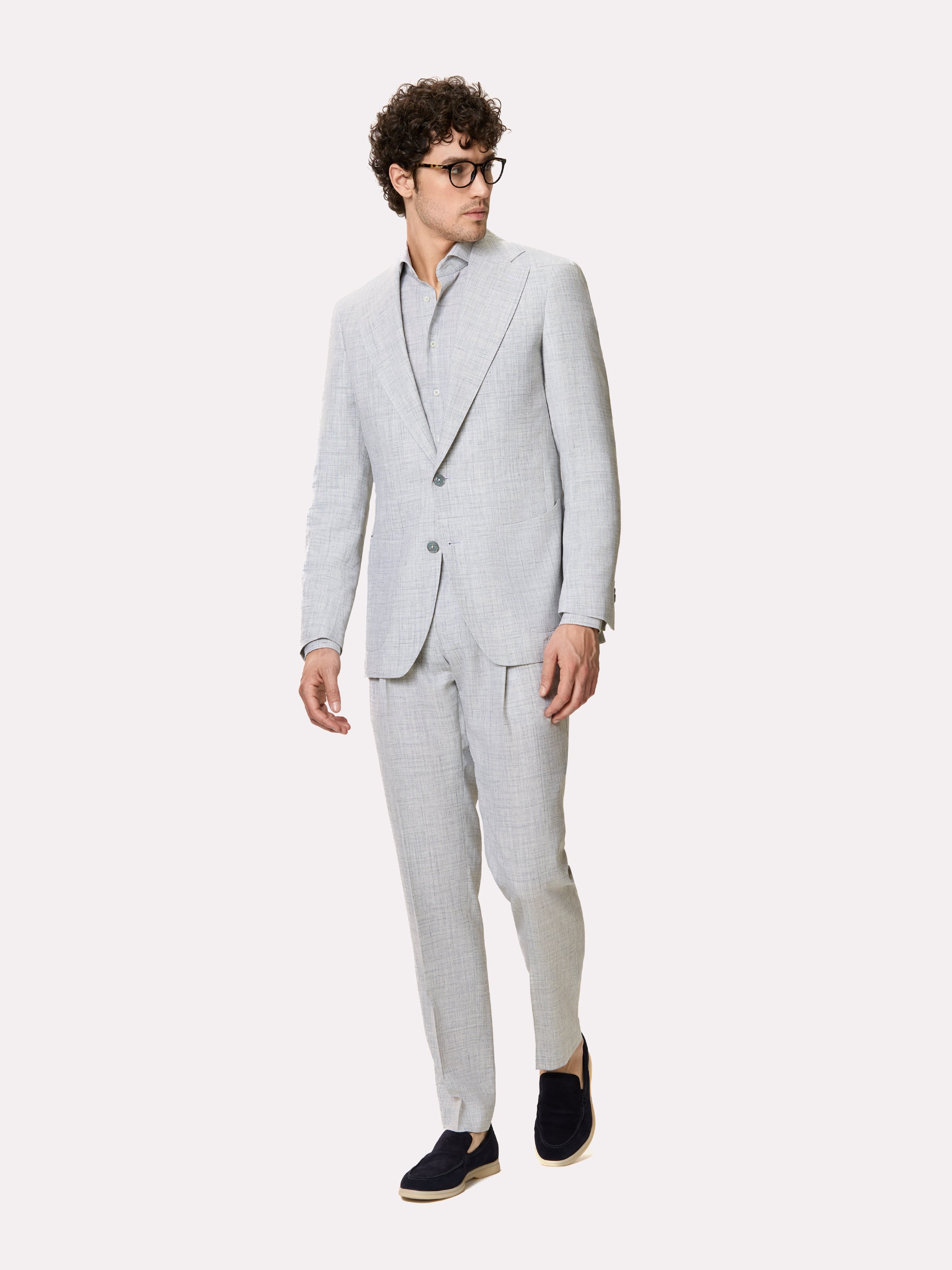 Costum tesatura Loro Piana Summertime, made to measure, gri