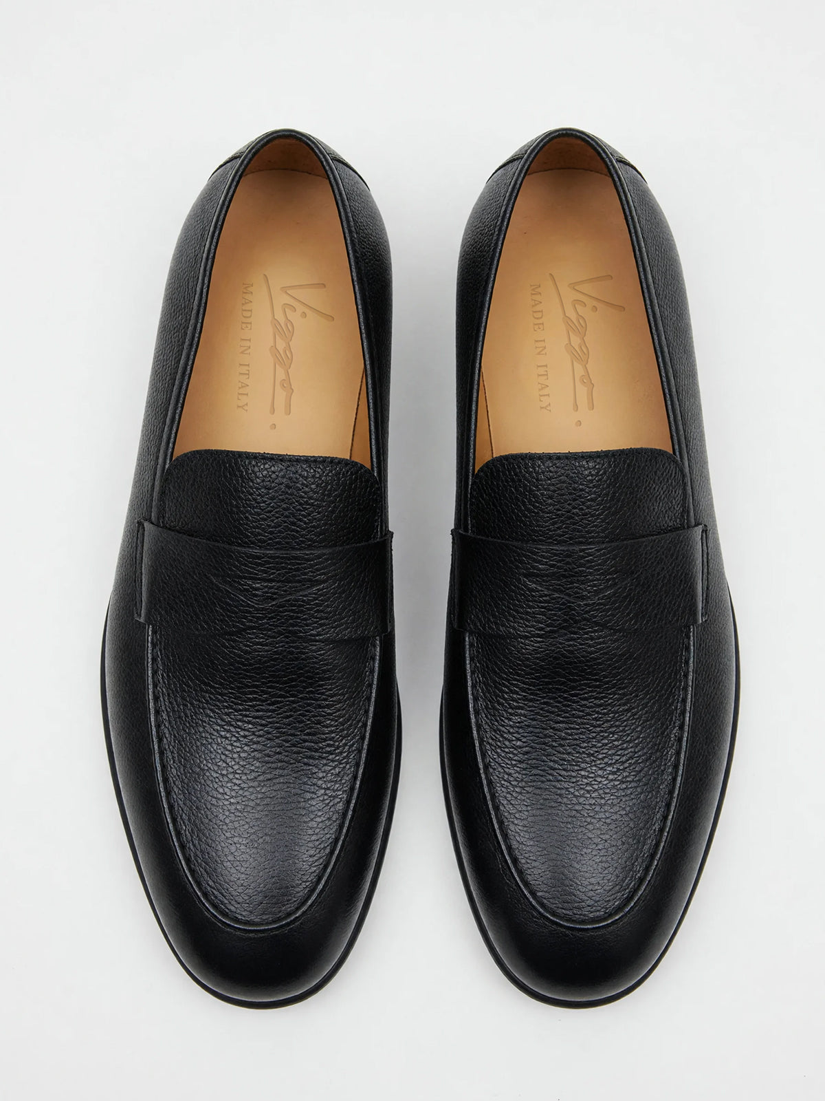 Mocasini penny negri texturati