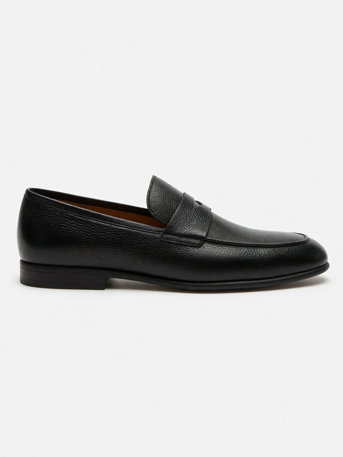 Mocasini penny negri texturati