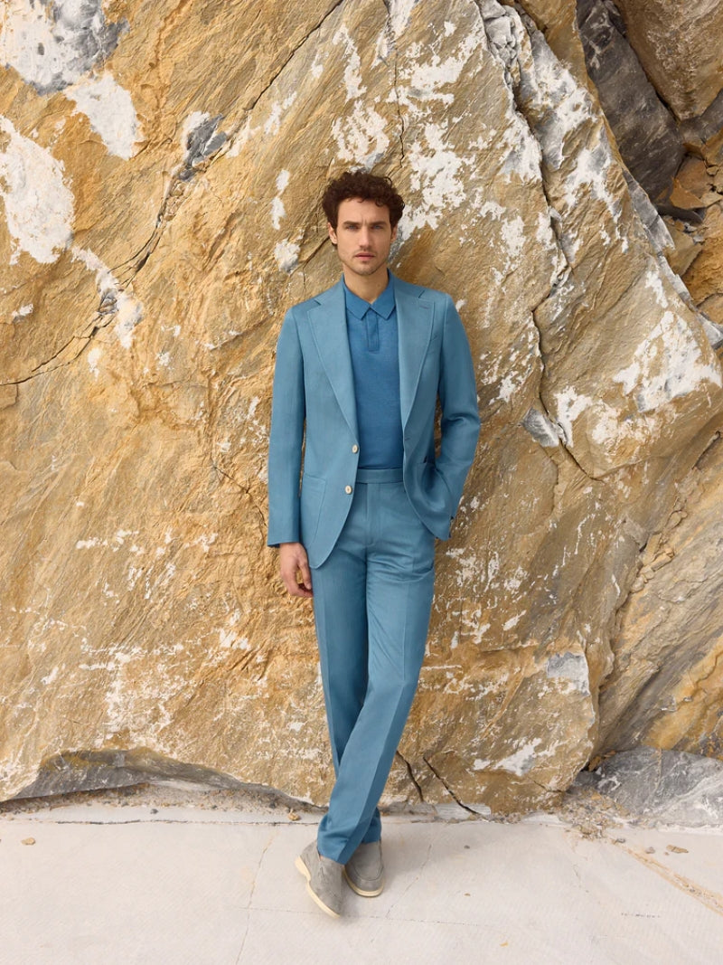 Costum bleu Made to Measure tesatura Silkskin by Ermenegildo Zegna
