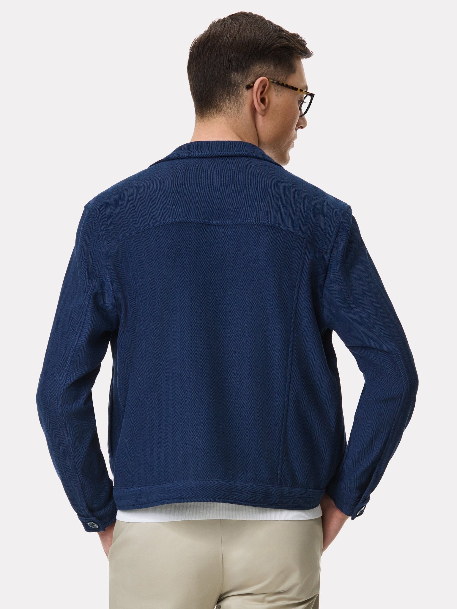 Jacheta scurta navy cu buzunare aplicate - Viggo