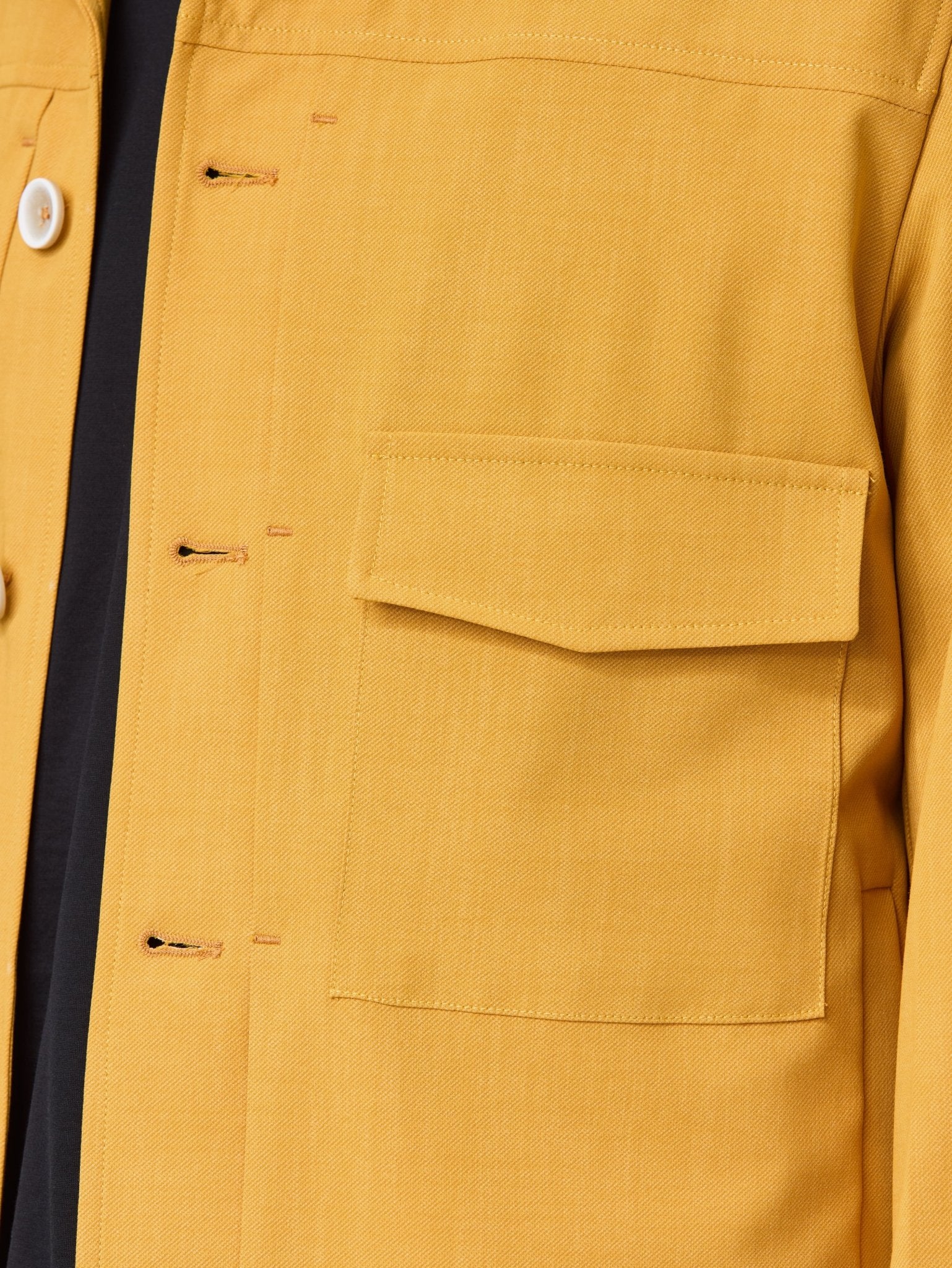 Jacheta scurta mustar cu buzunare aplicate - Viggo