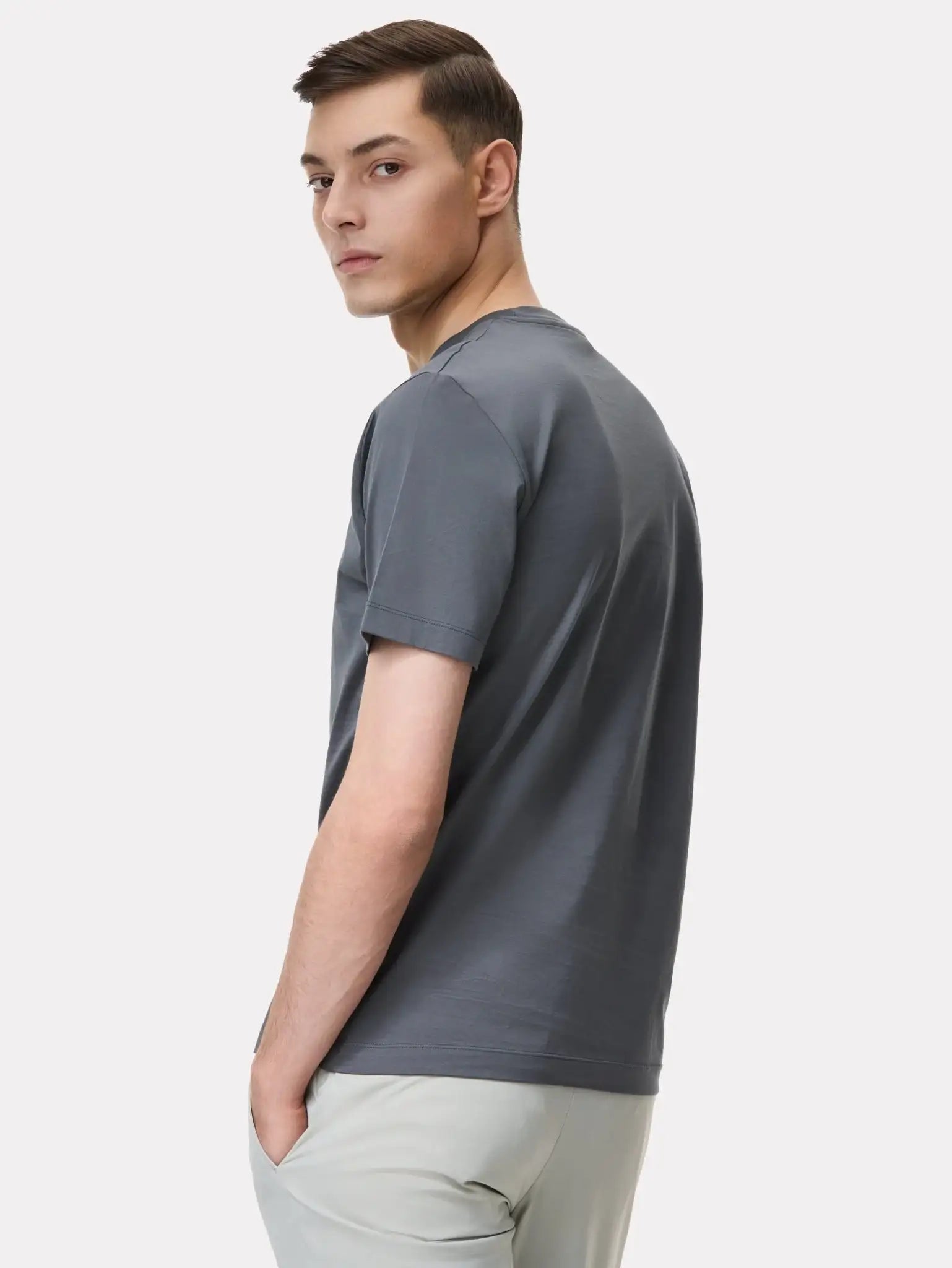 Tricou gri inchis din bumbac Filoscozia®