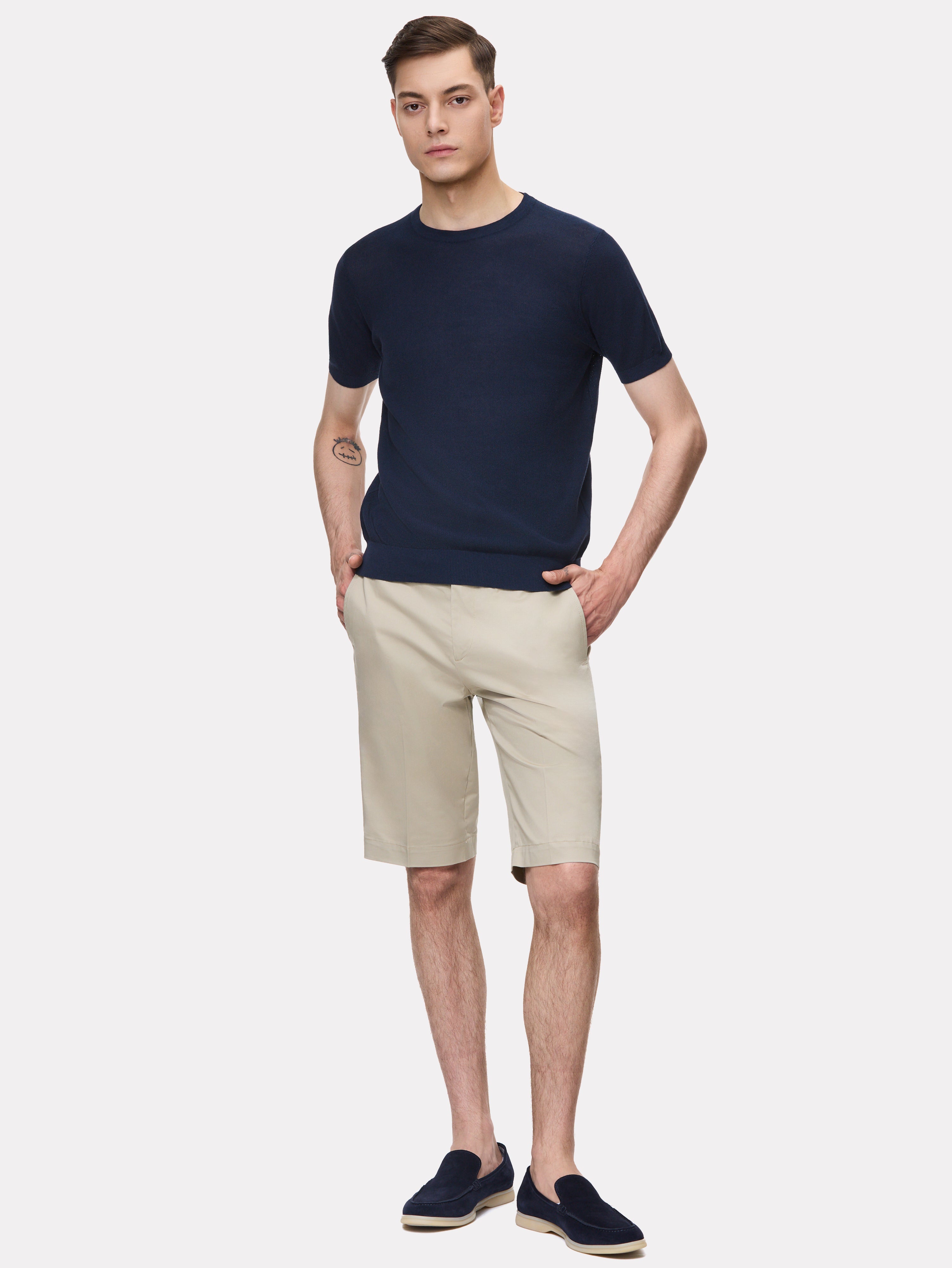 Navy pique t-shirt