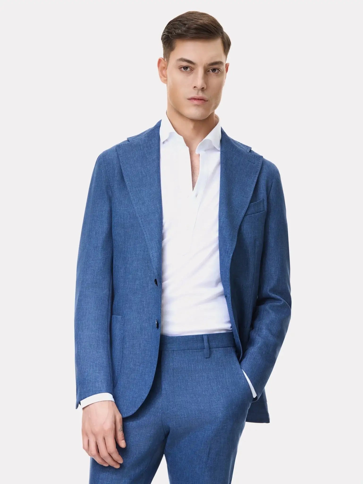 Costum slim fit albastru