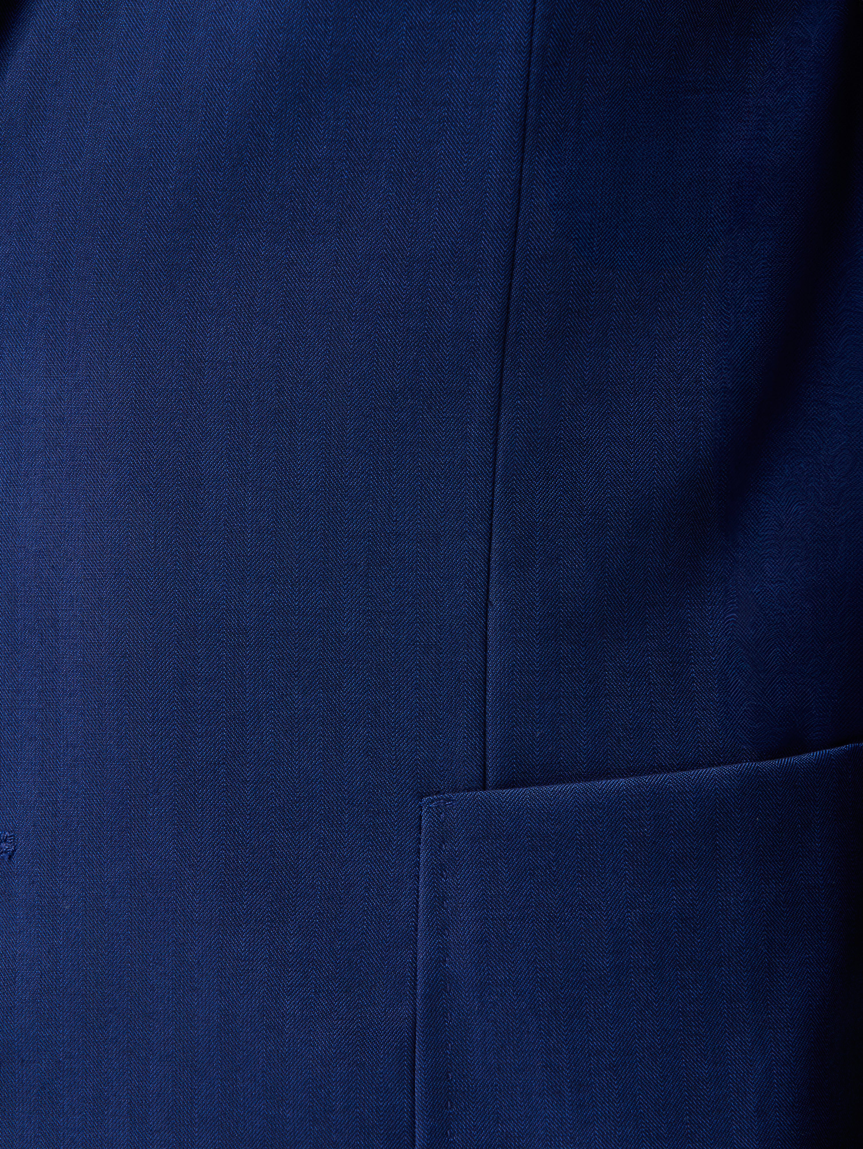 Royal blue textured slim fit suit