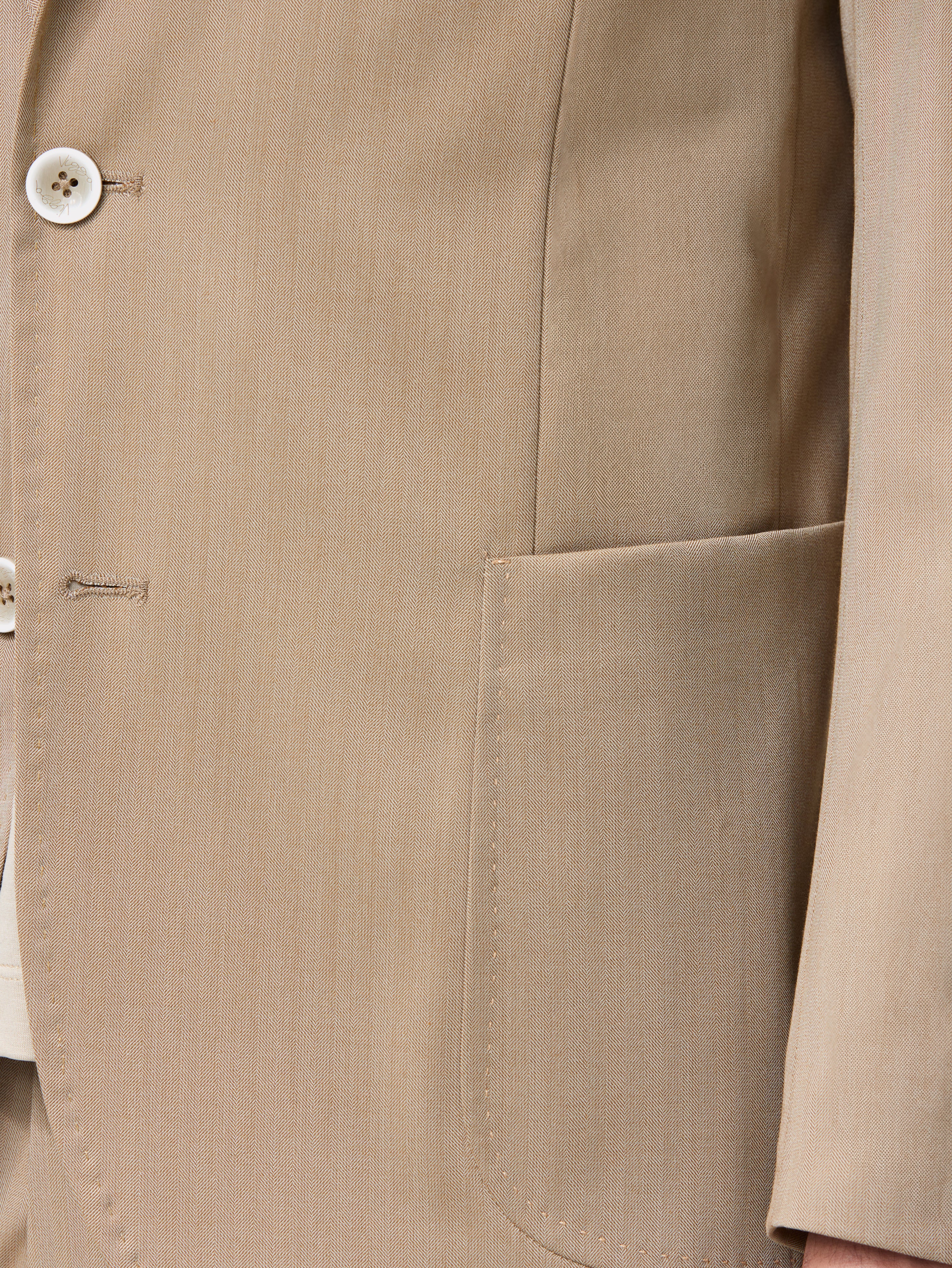 Light brown textured slim fit suit