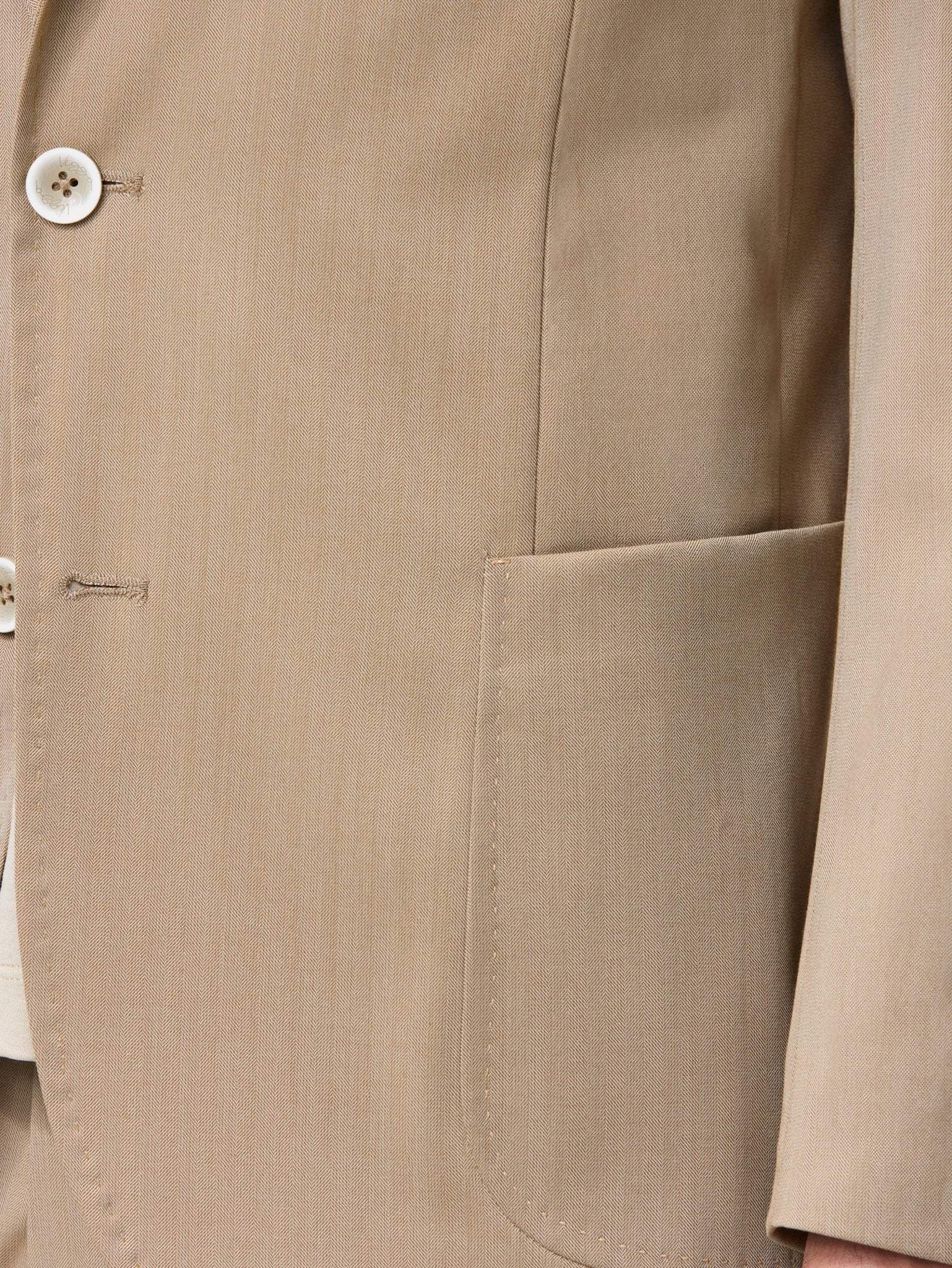 Costum slim fit maro deschis texturat