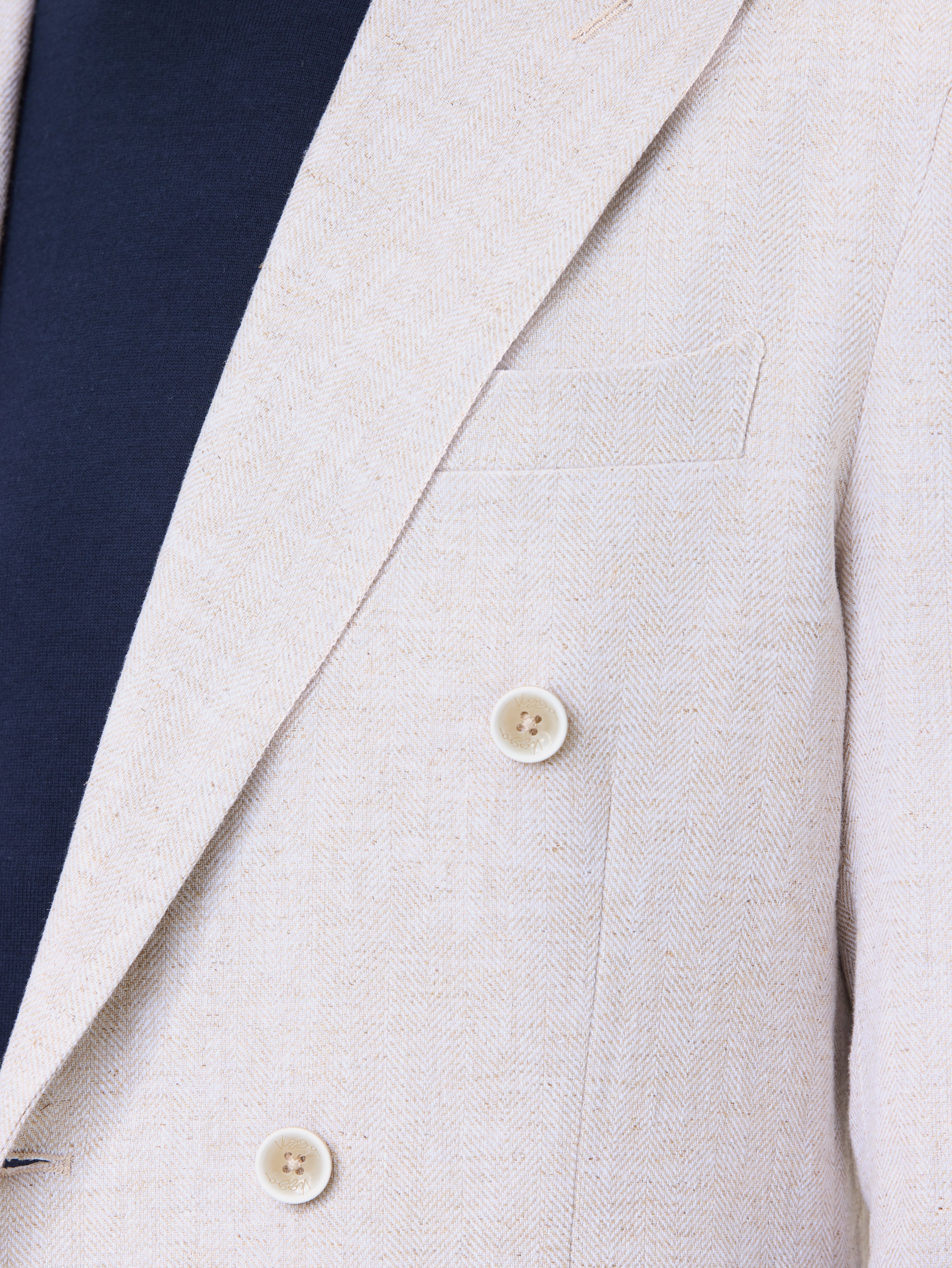 Beige double-breasted jacket