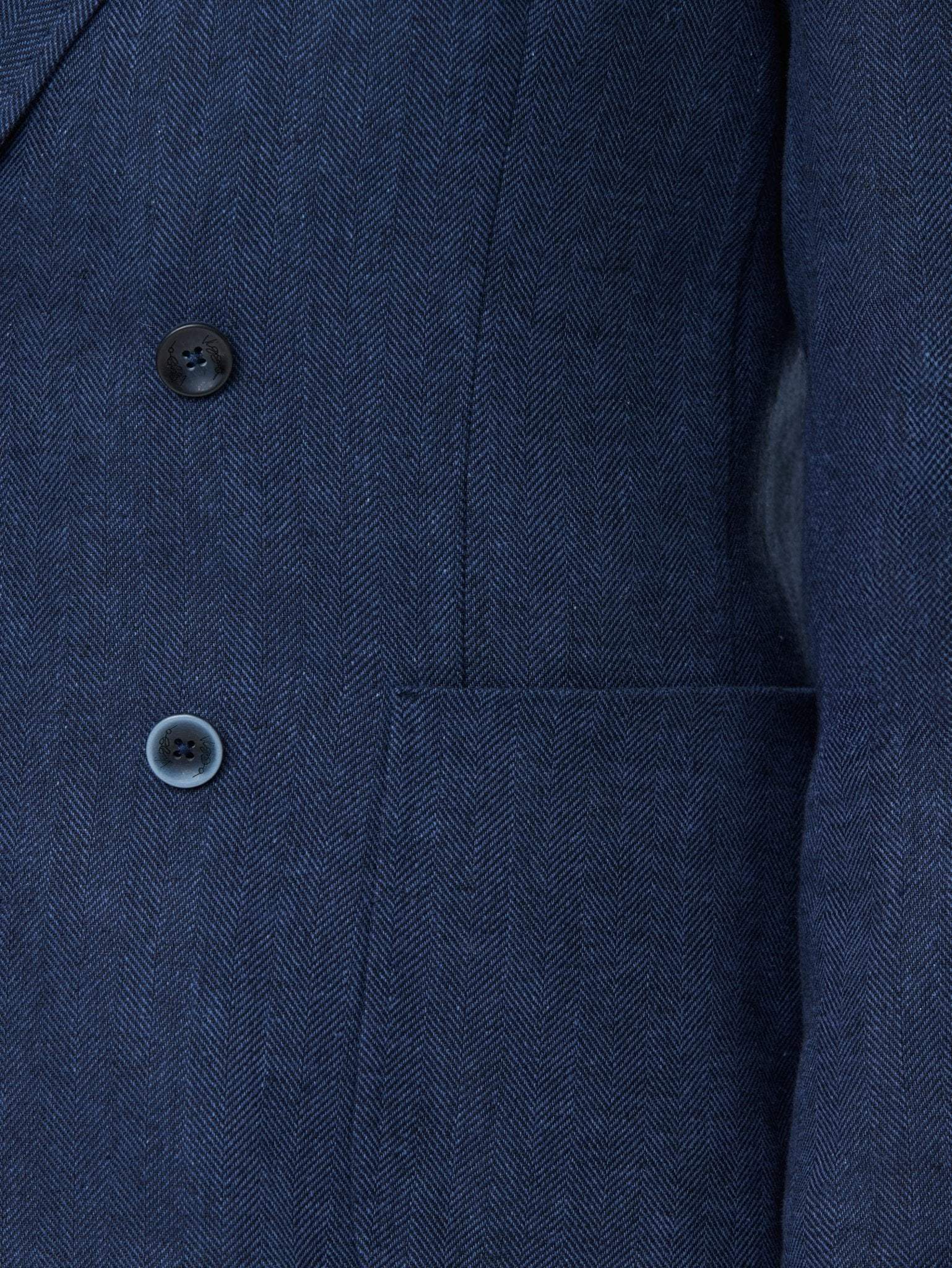 Sacou navy la doua randuri de nasturi