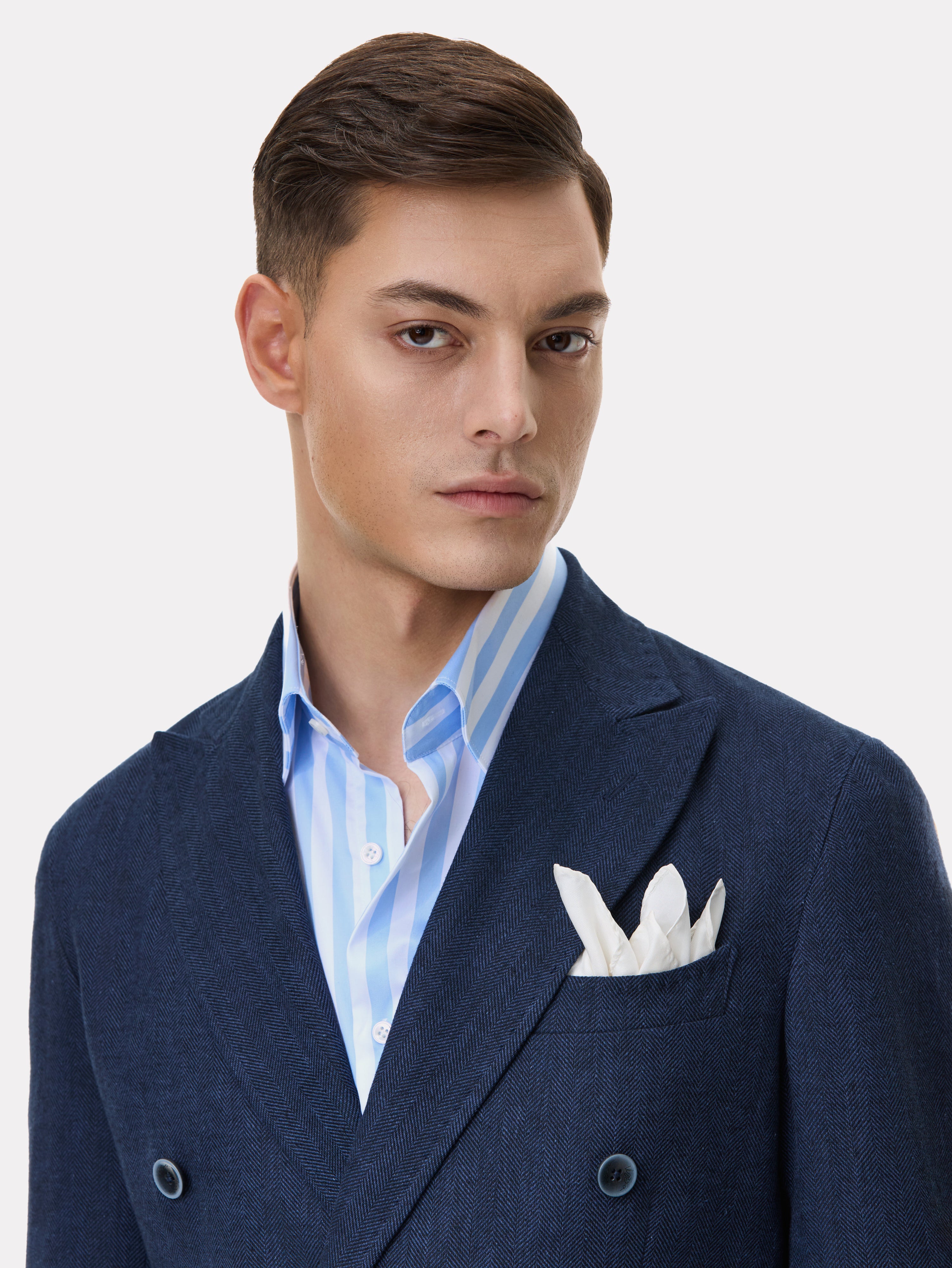 Navy double-breasted jacket