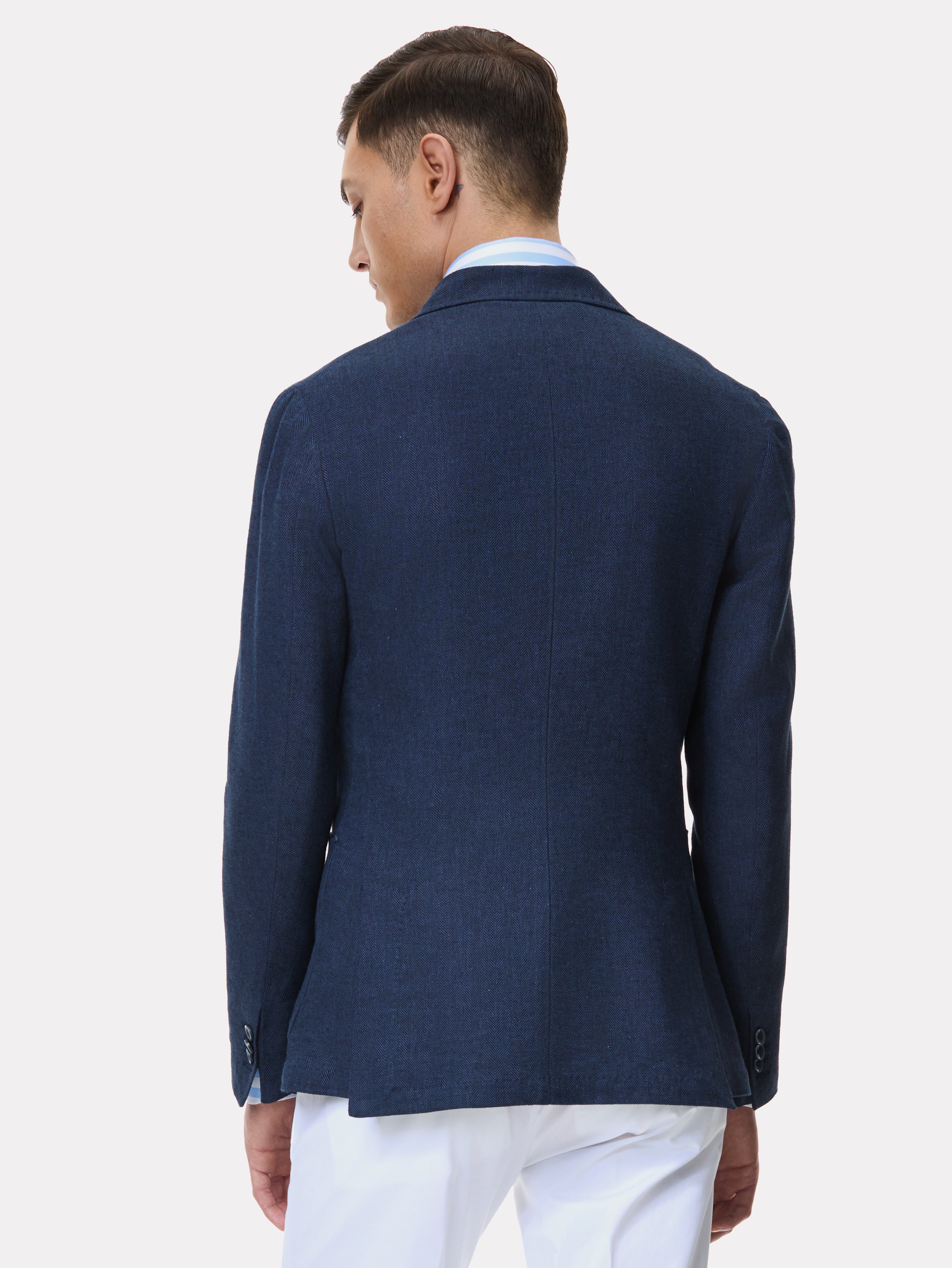 Navy double-breasted jacket