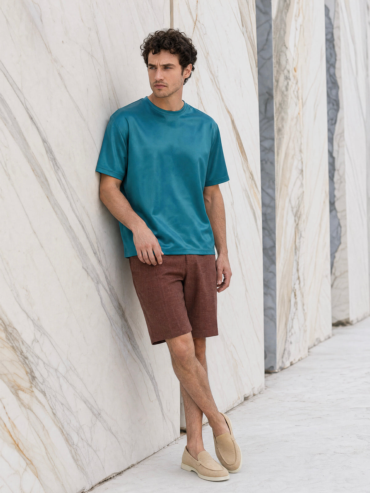 Tricou verde din bumbac Oeko-Tex®