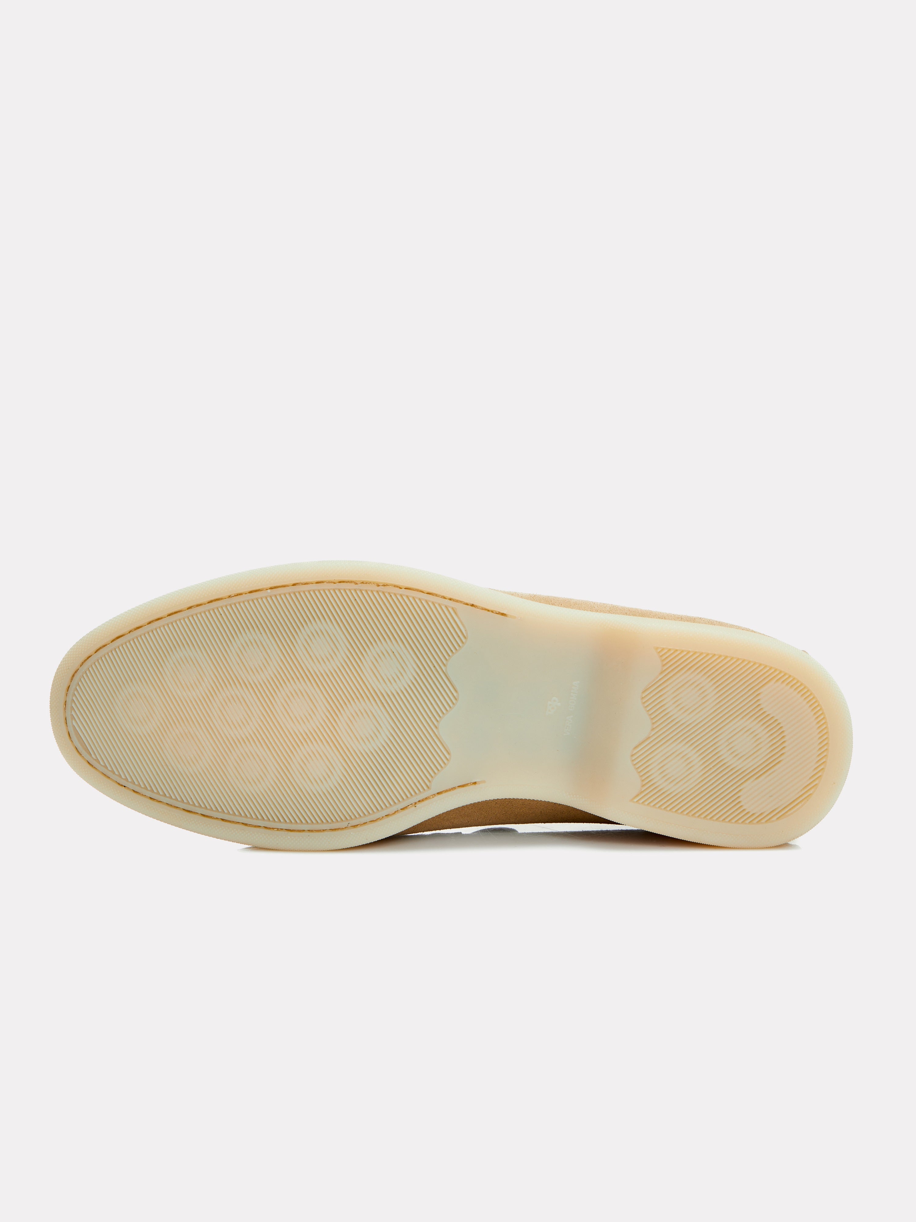 Mocasini beige din piele intoarsa