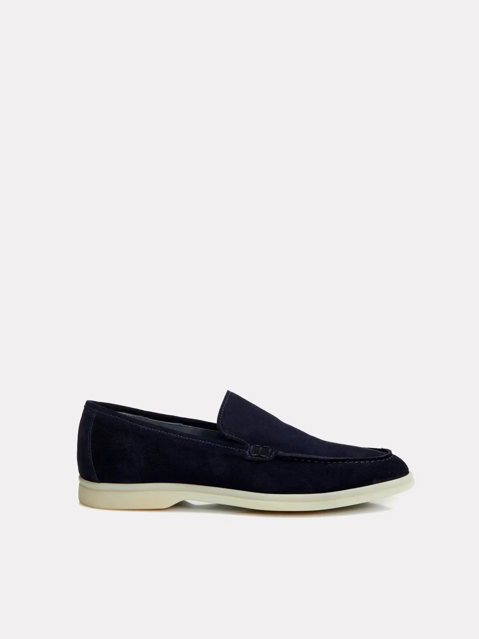 Mocasini navy din piele intoarsa