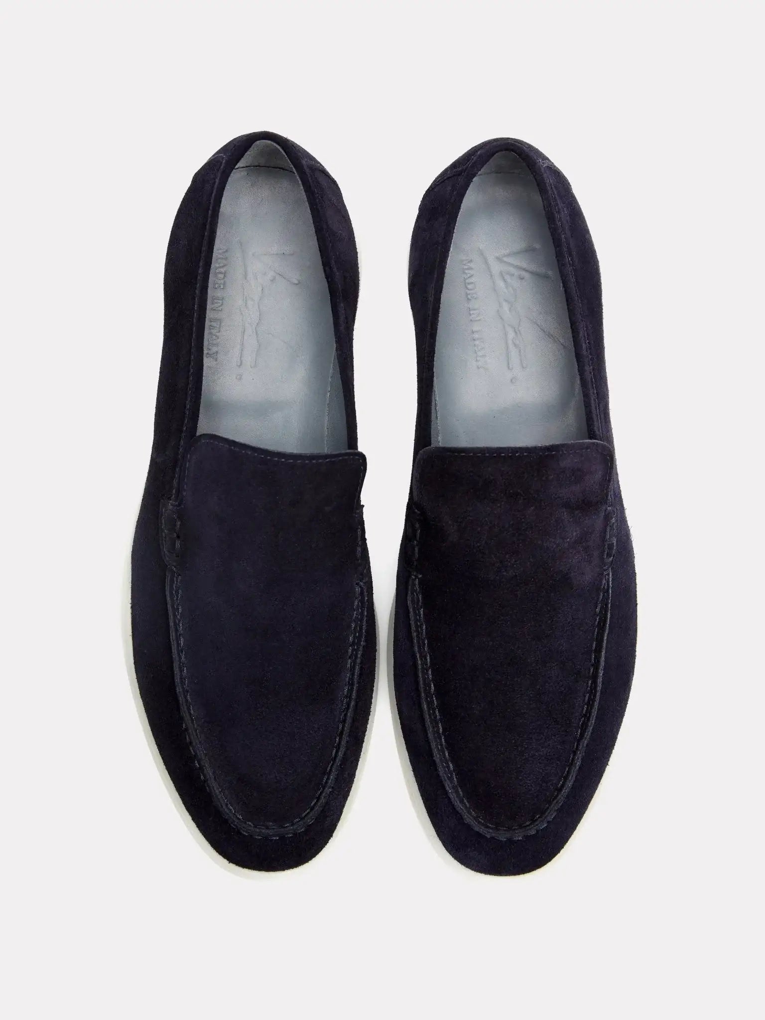 Mocasini navy din piele intoarsa