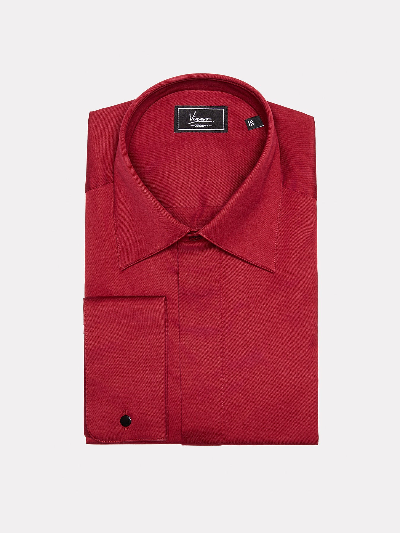 Bordeaux shirt with hidden buttons