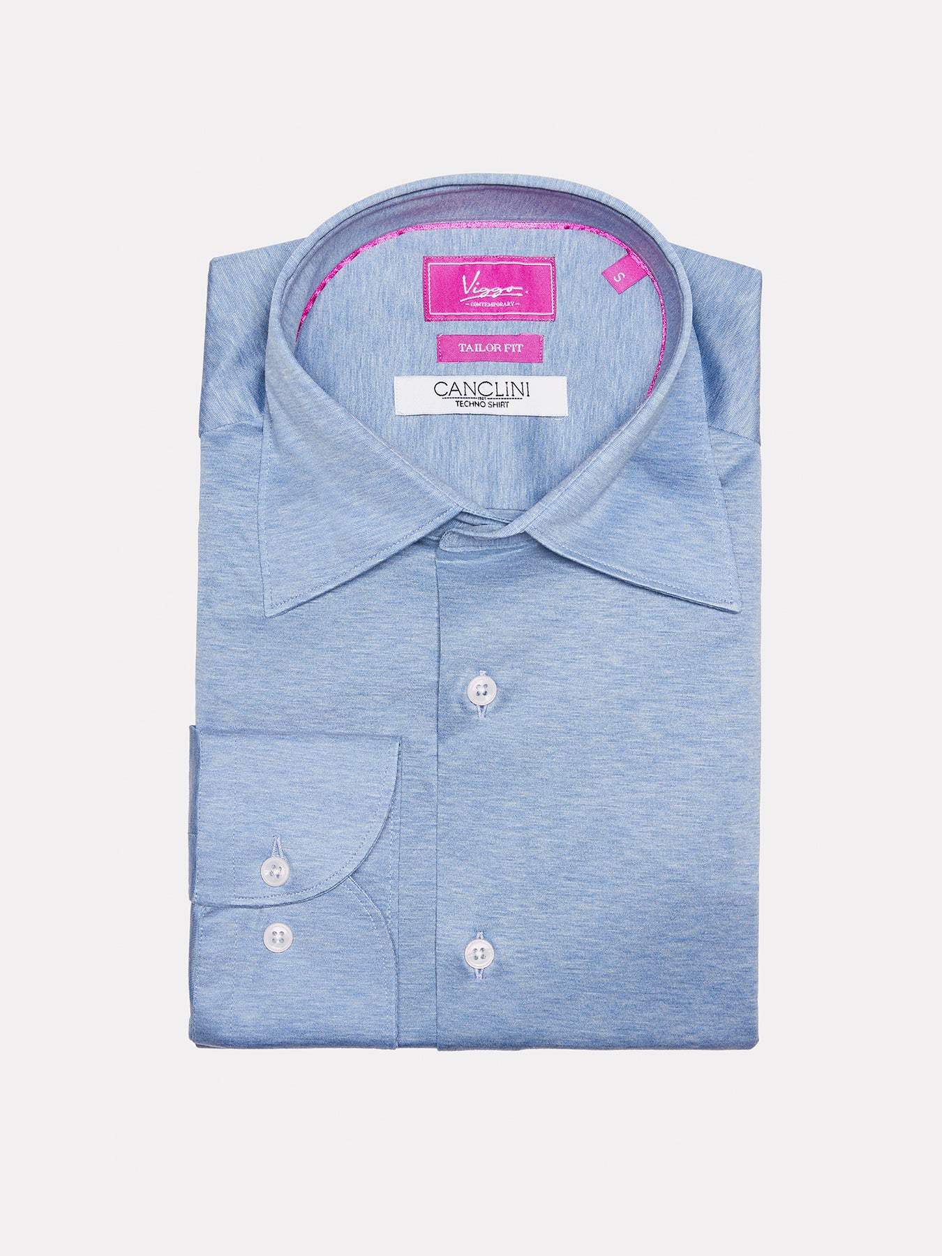 Blue jersey shirt, techno fabric