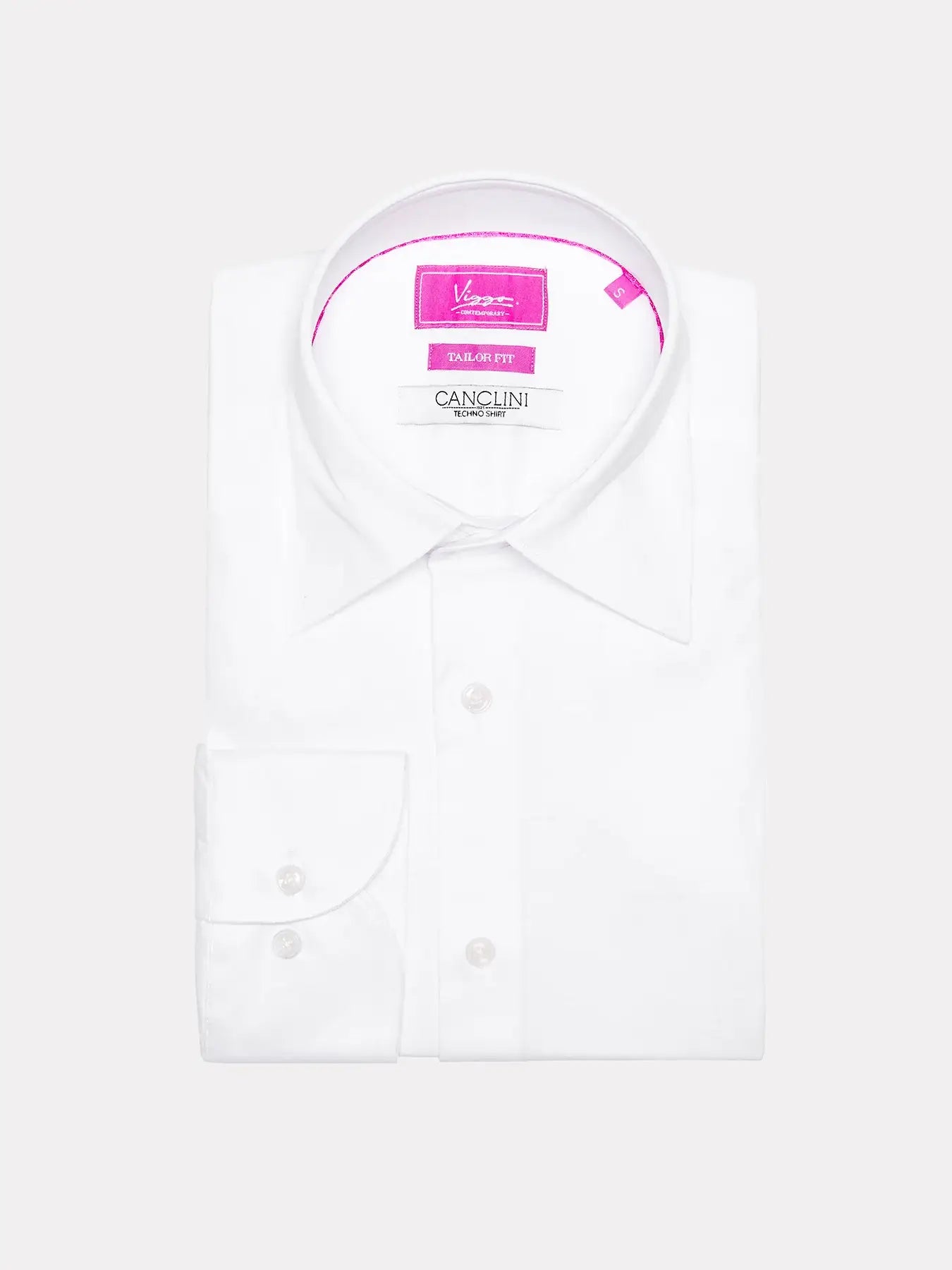 Camasa alba jersey, tesatura techno