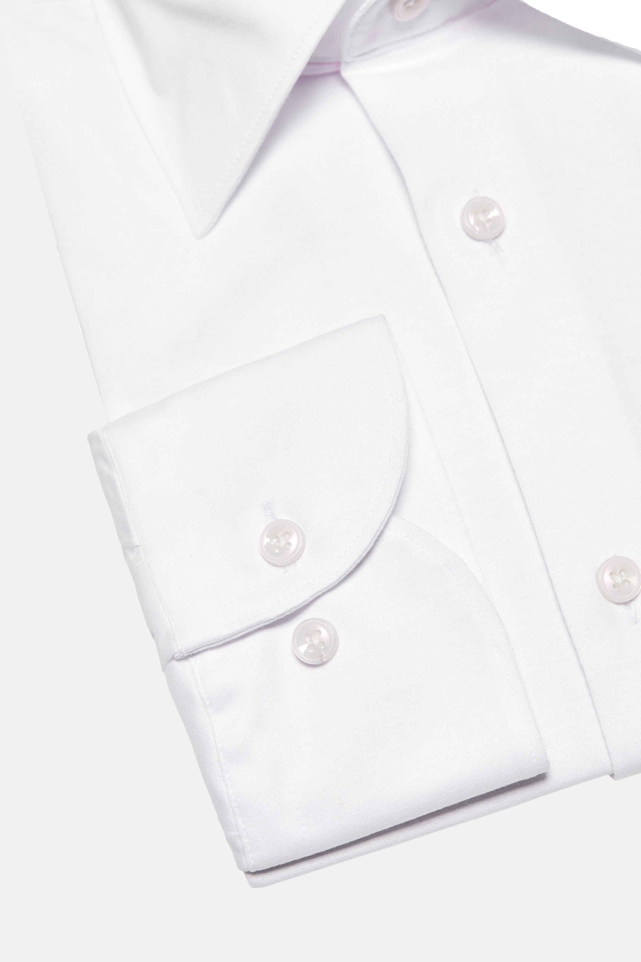 Camasa alba jersey, tesatura techno