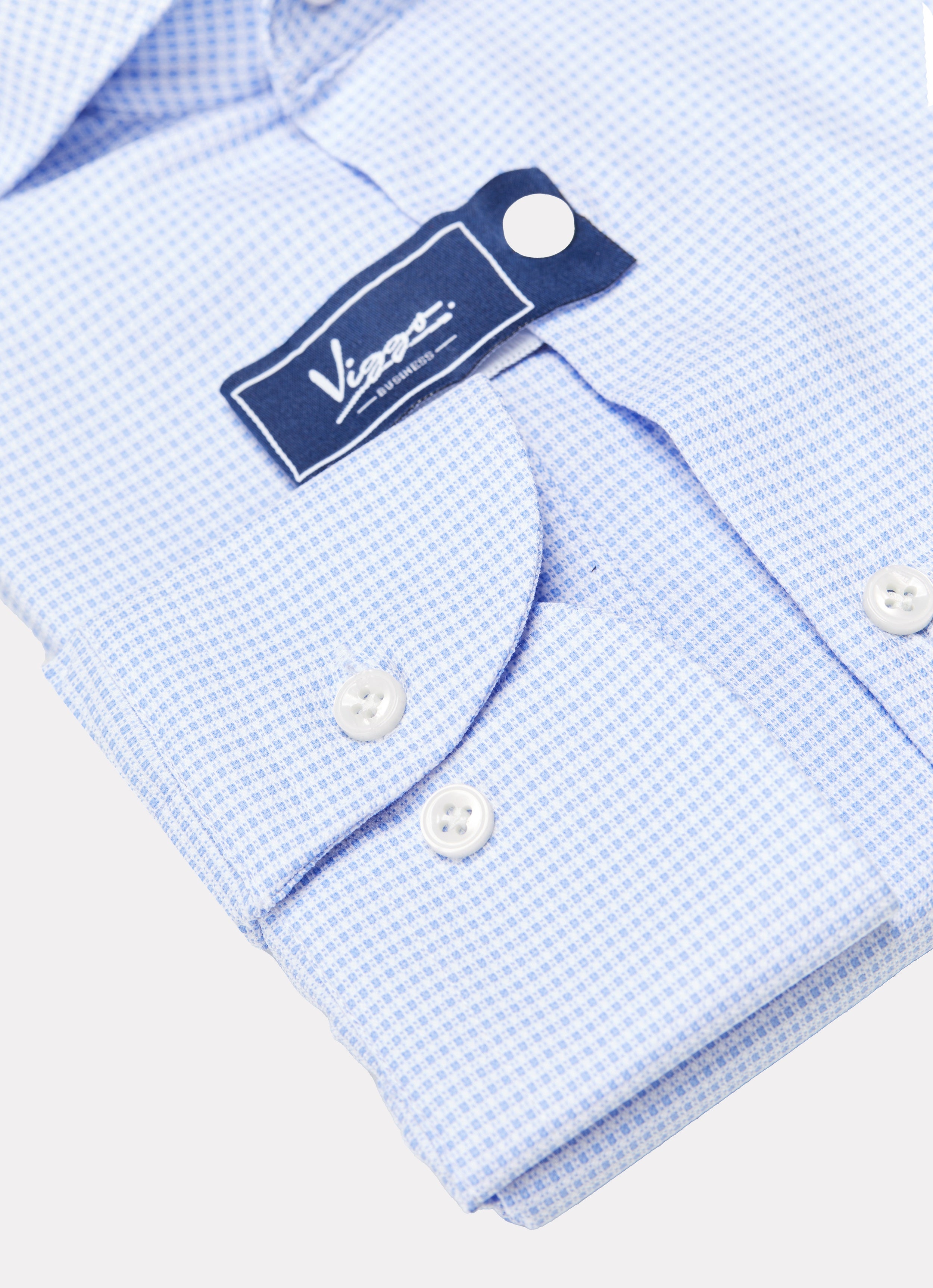 White jersey shirt with blue checks