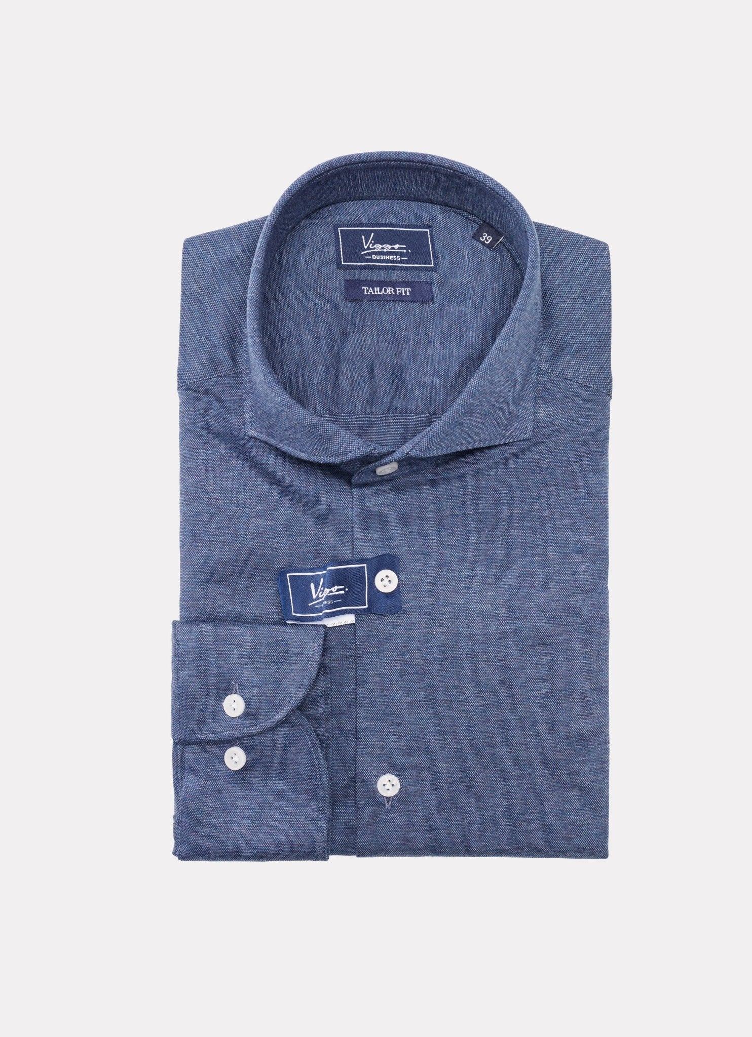 Camasa albastru denim din jerseu - Viggo