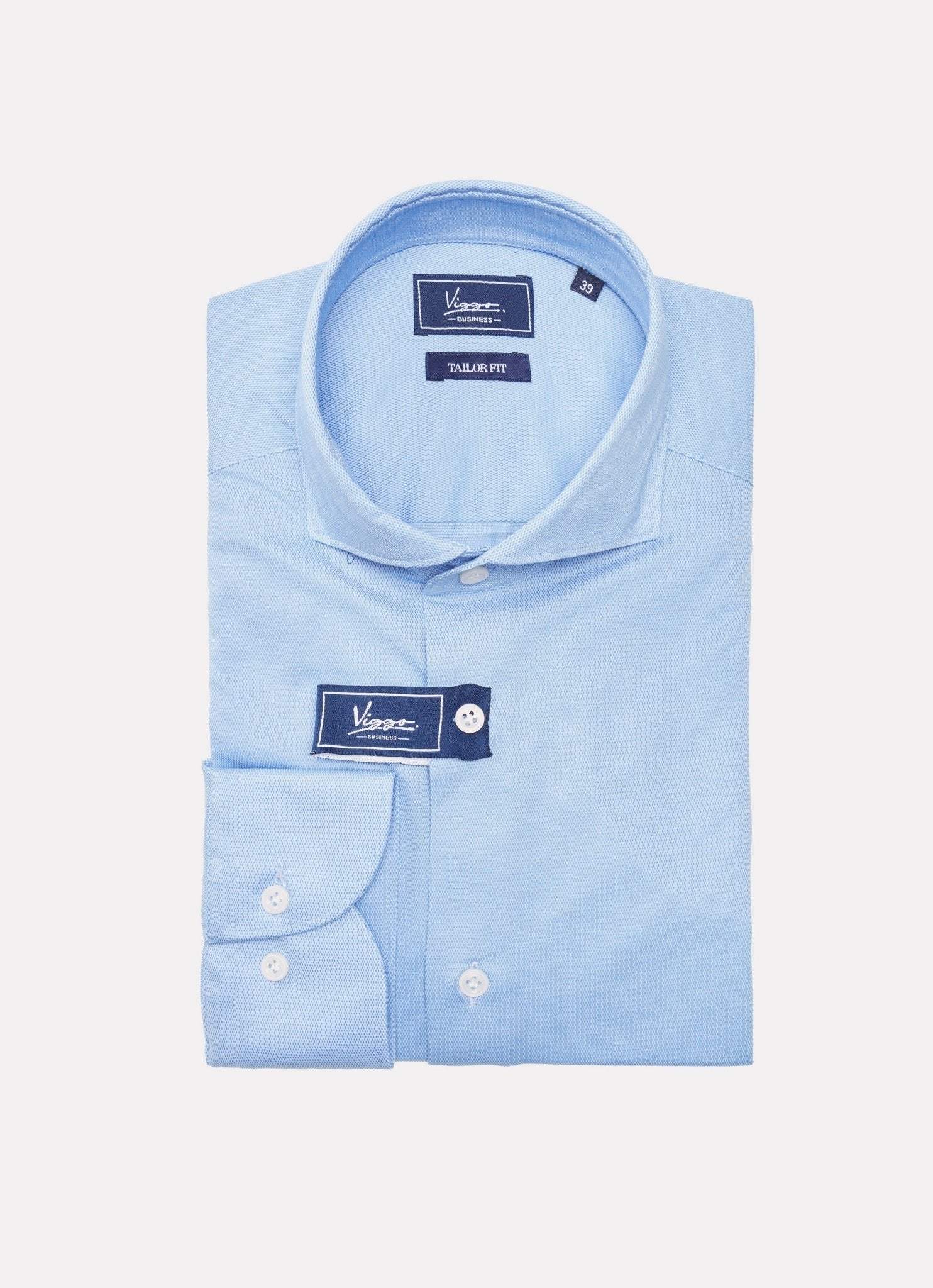 Camasa oxford jerseu bleu