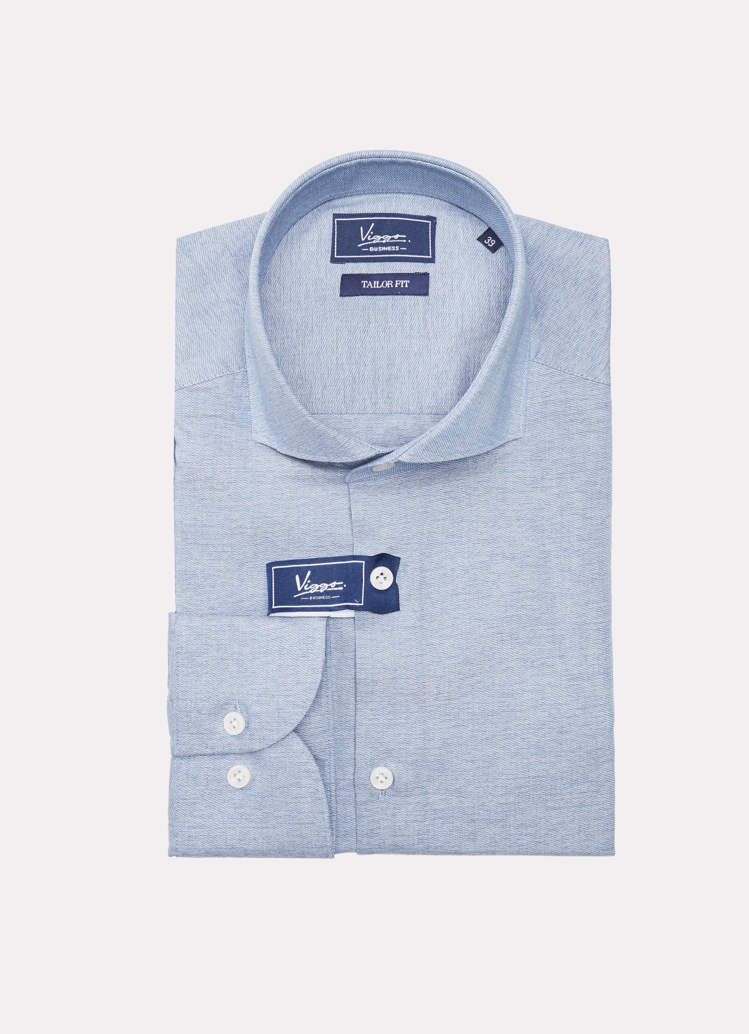 Denim blue shirt made of bamboo jersey
