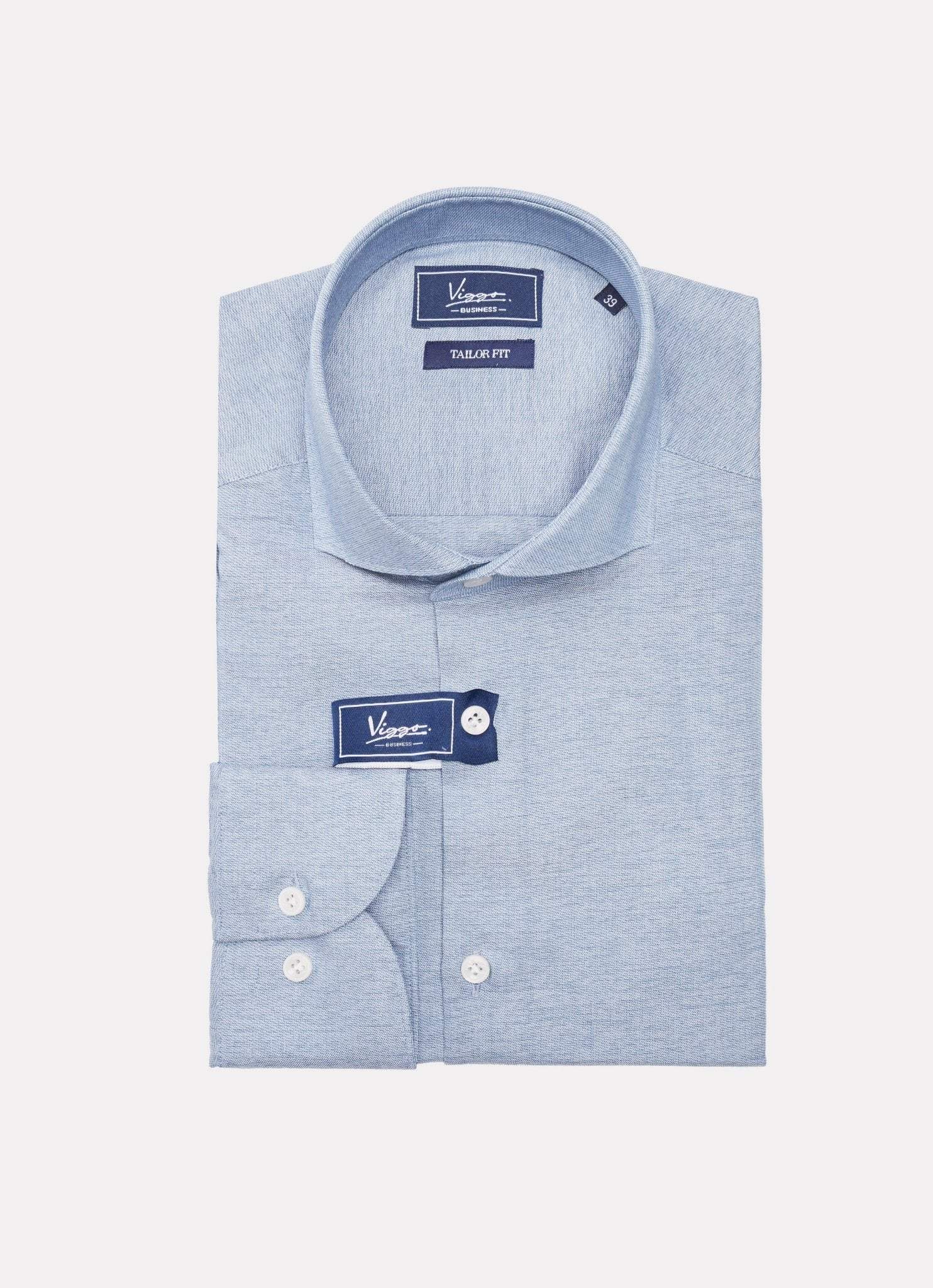 Camasa bleu denim din jerseu de bambus