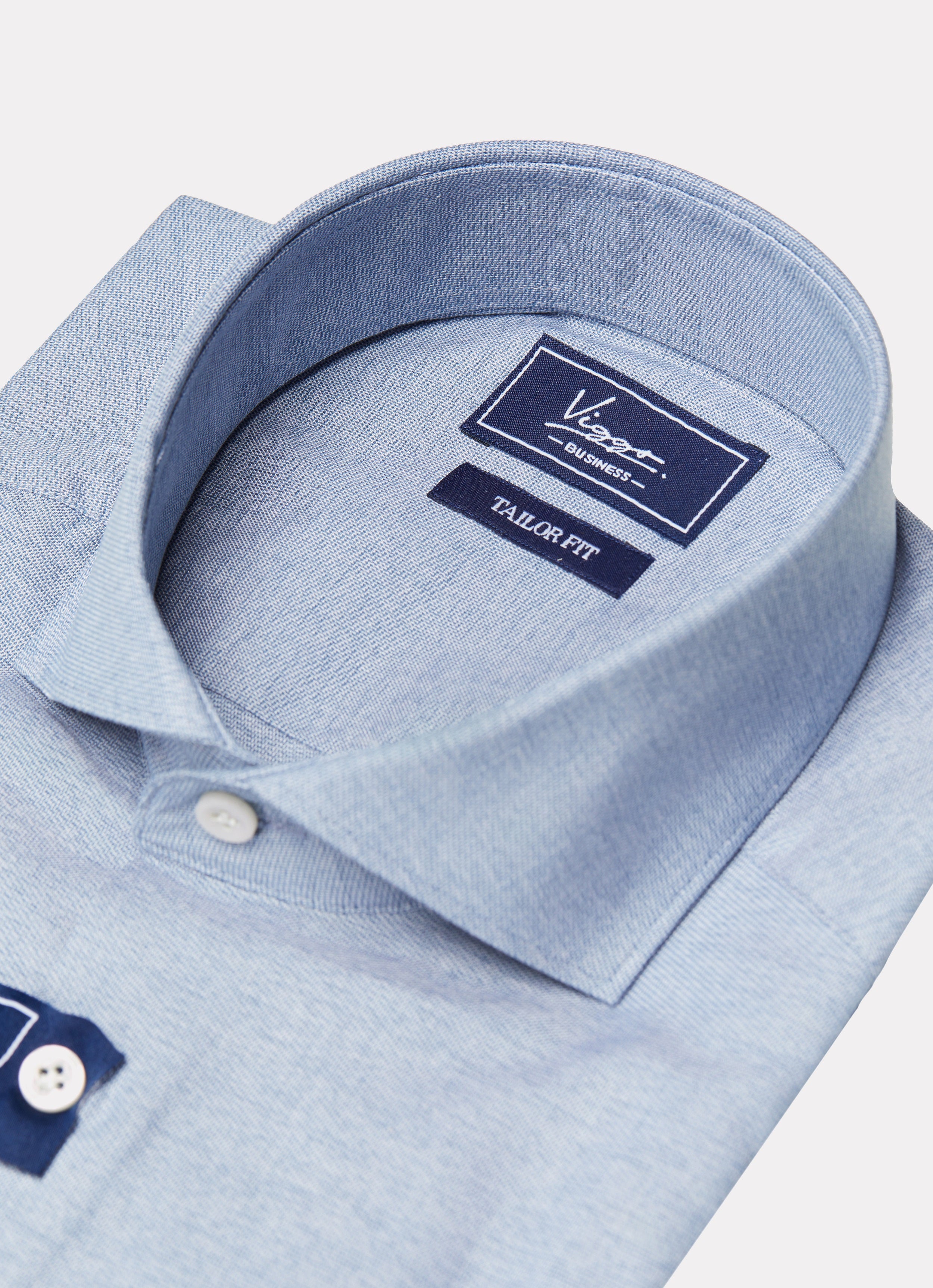 Denim blue shirt made of bamboo jersey