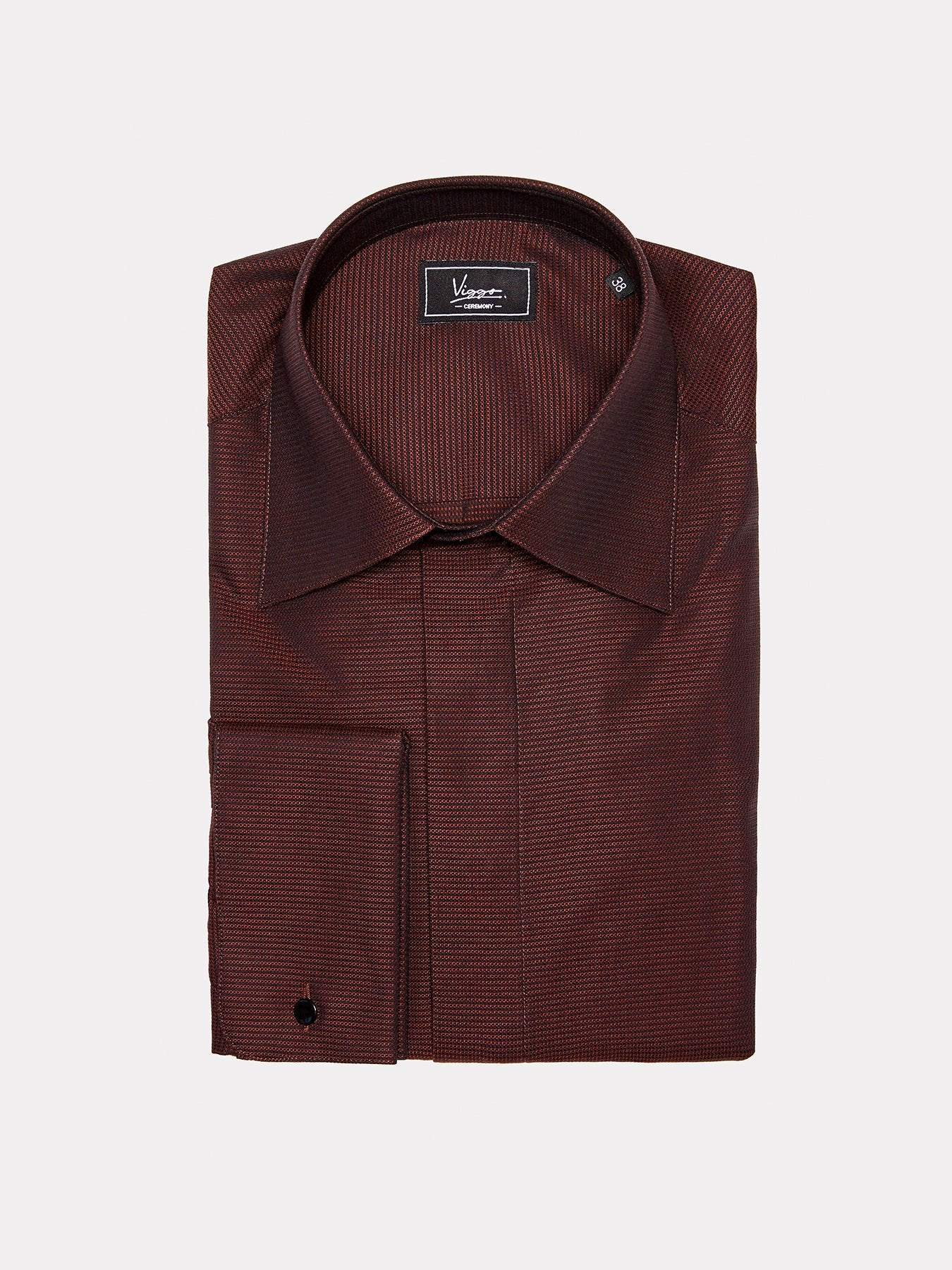 Camasa texturata cu dungi, nasturi ascunsi - Viggo