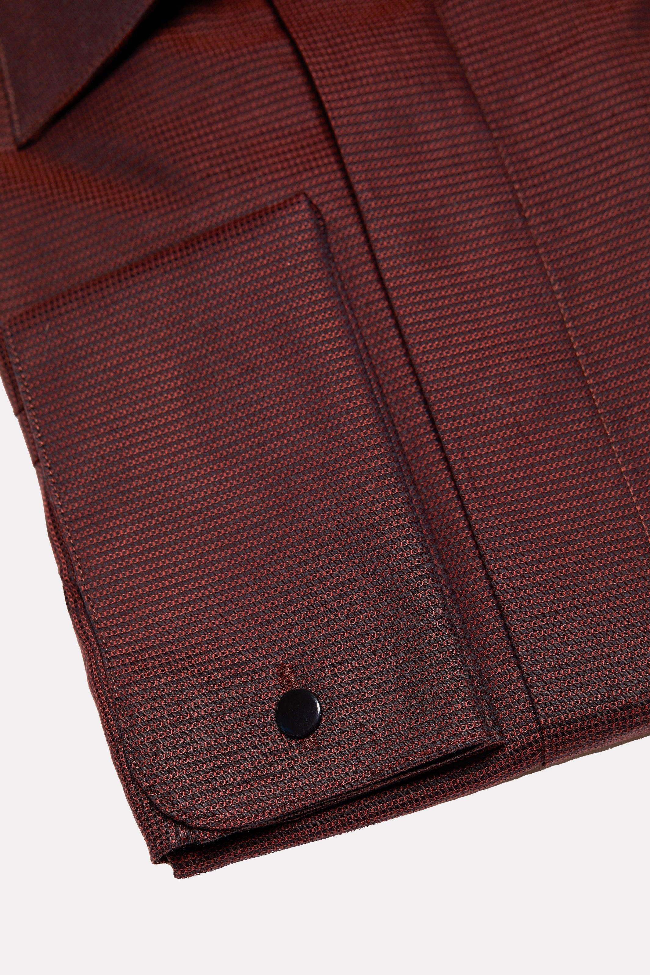 Textured shirt with stripes, hidden buttons