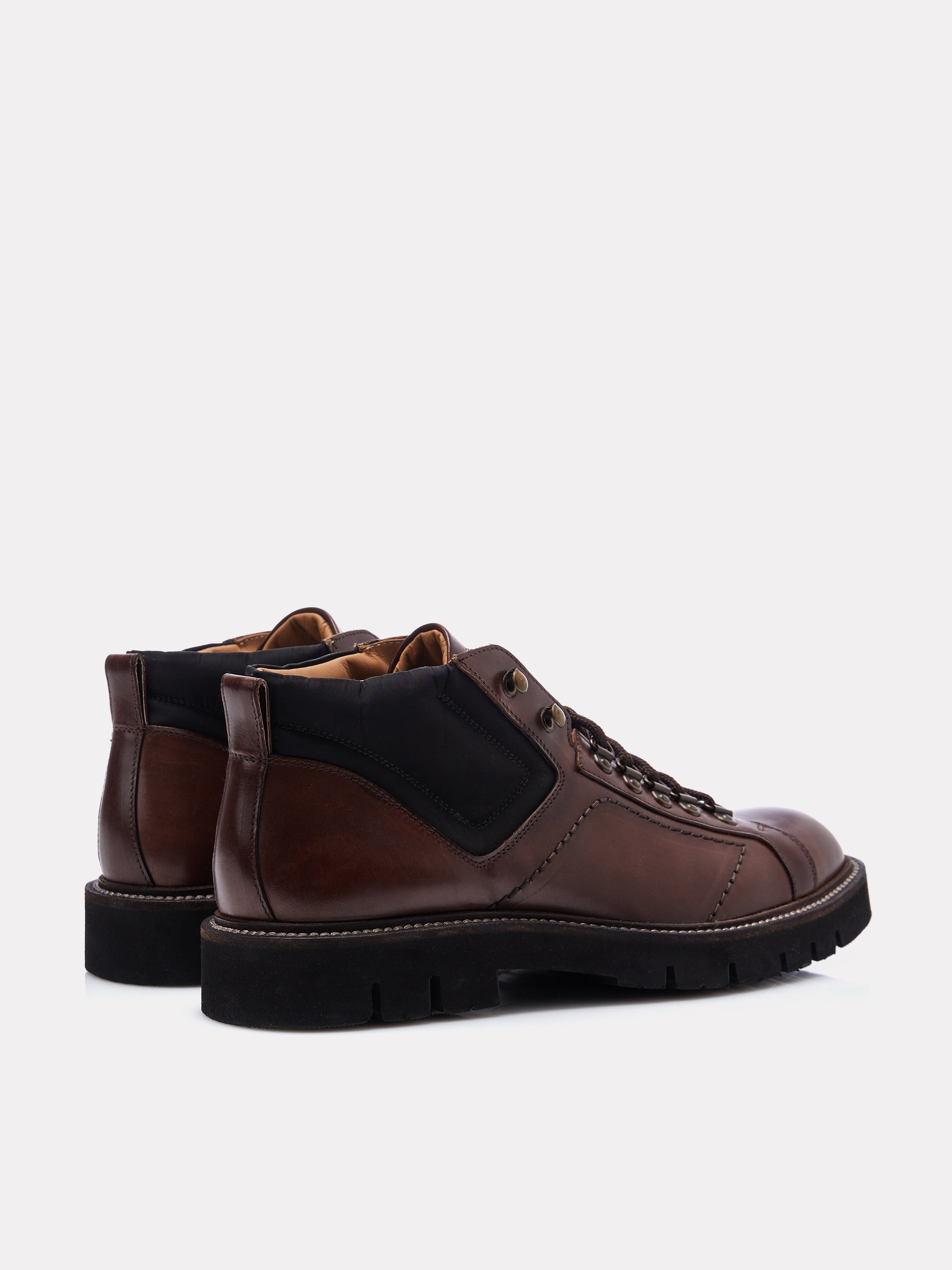 Brown military boots