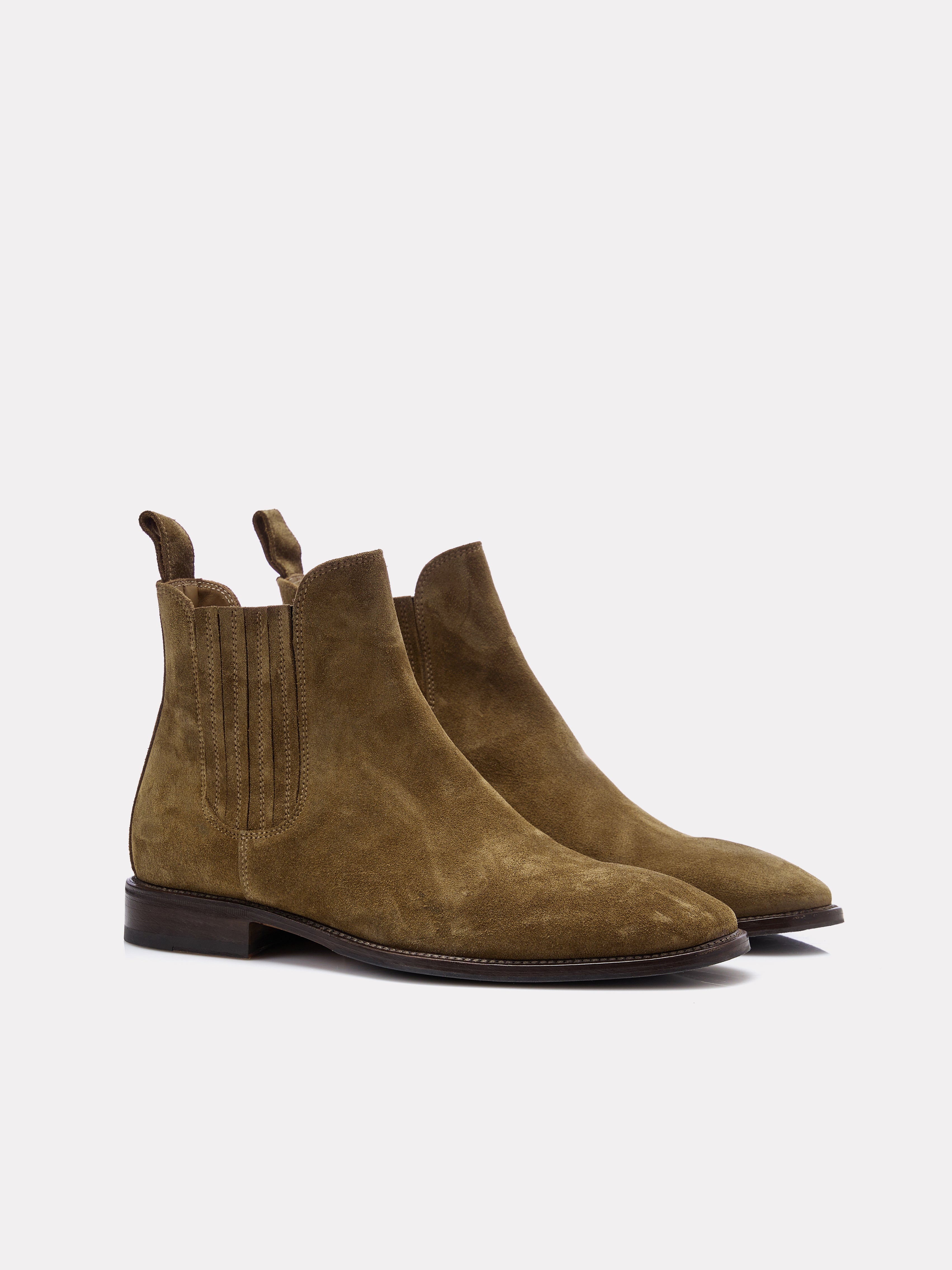 Brown suede boots