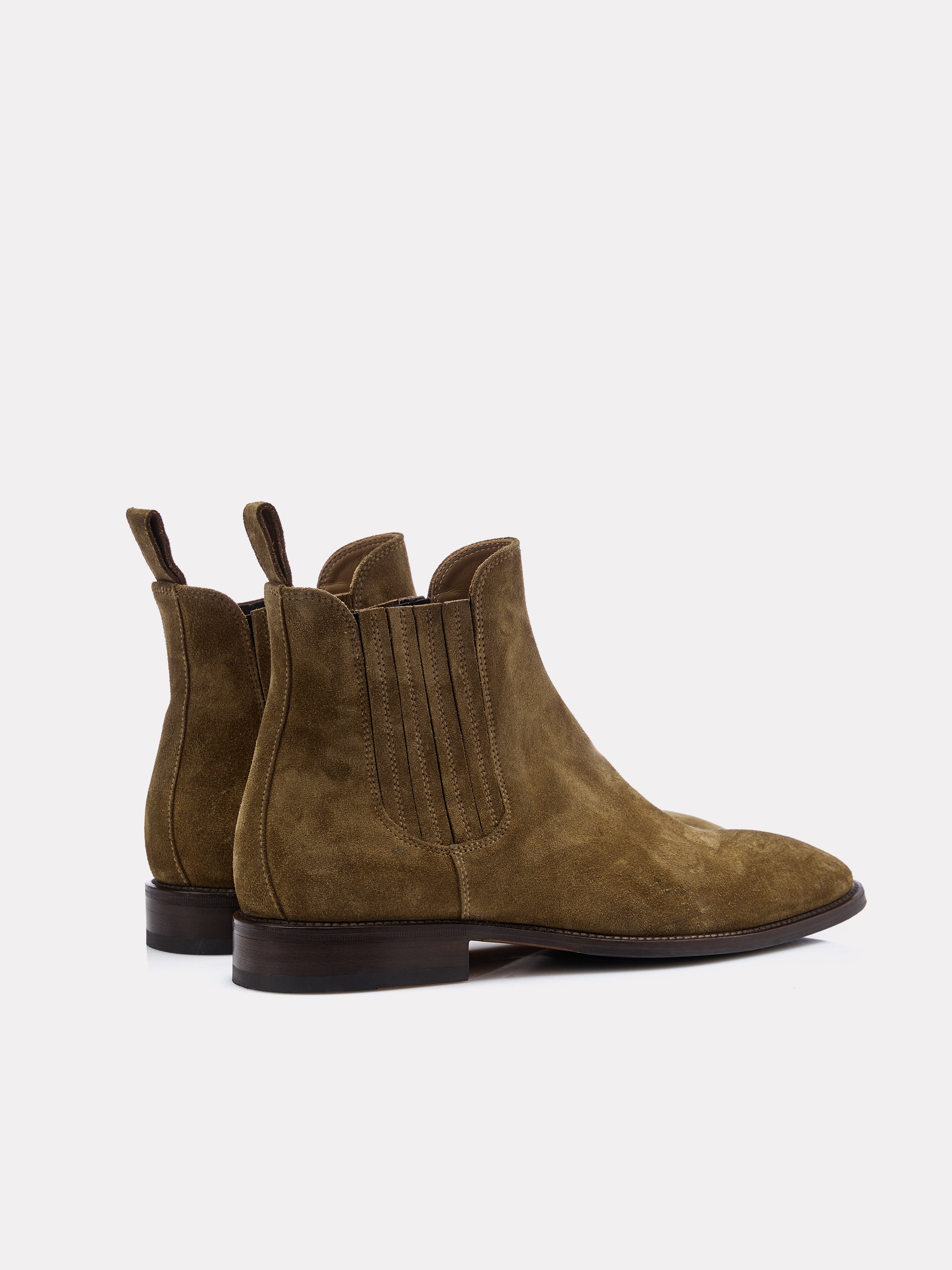 Brown suede boots