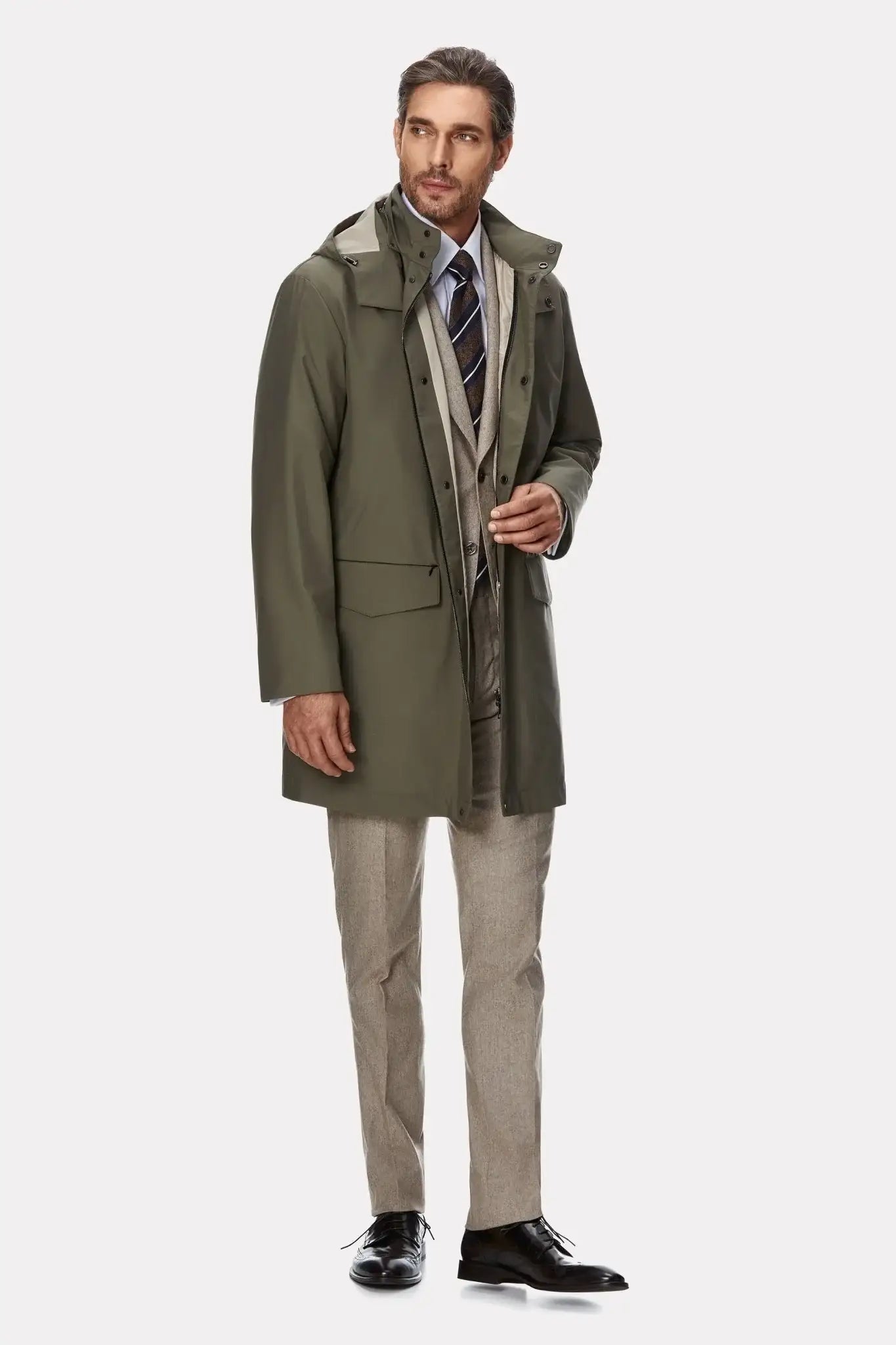 Trench tehno khaki