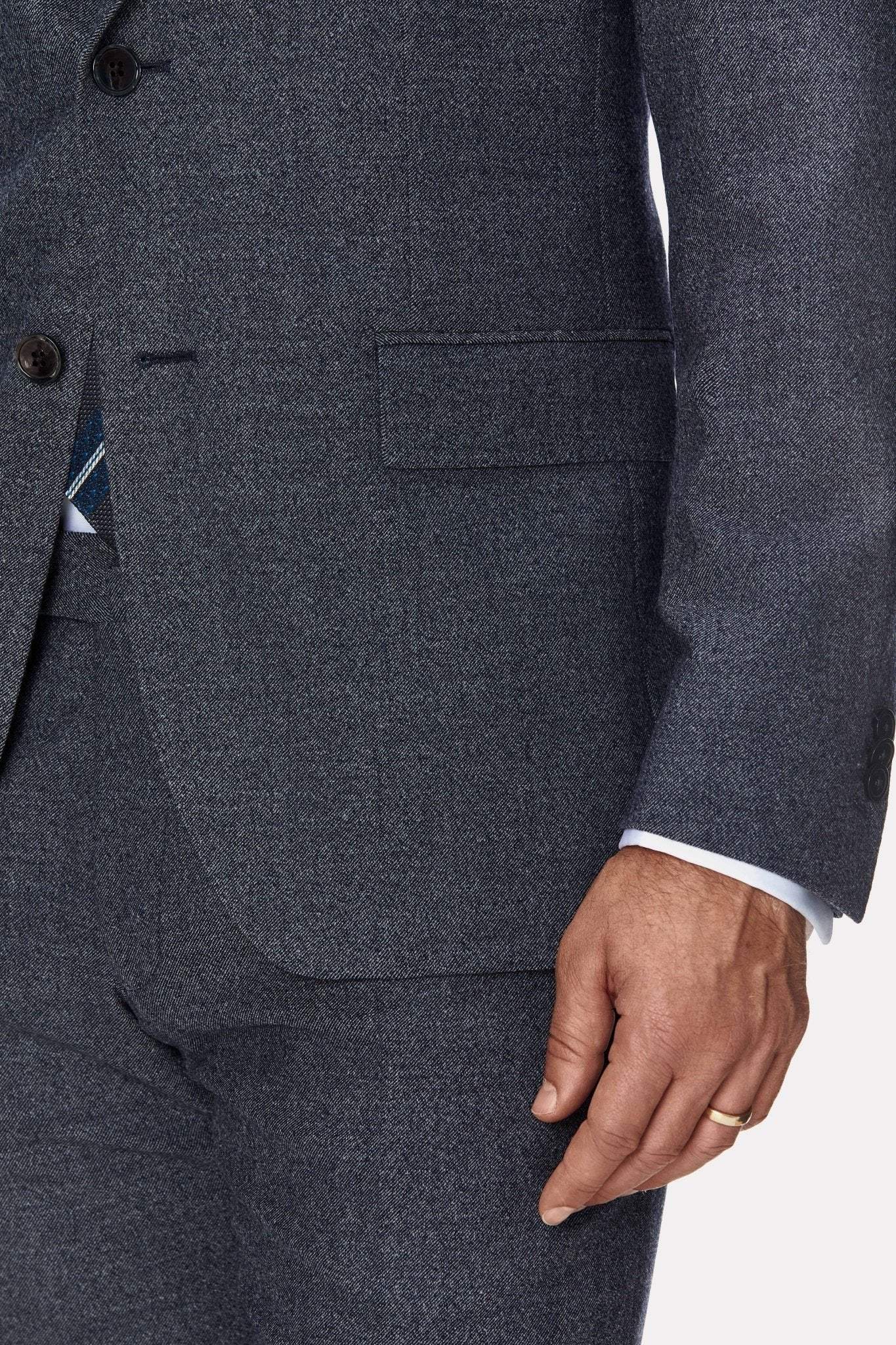 Loro Piana fabric suit, textured flannel