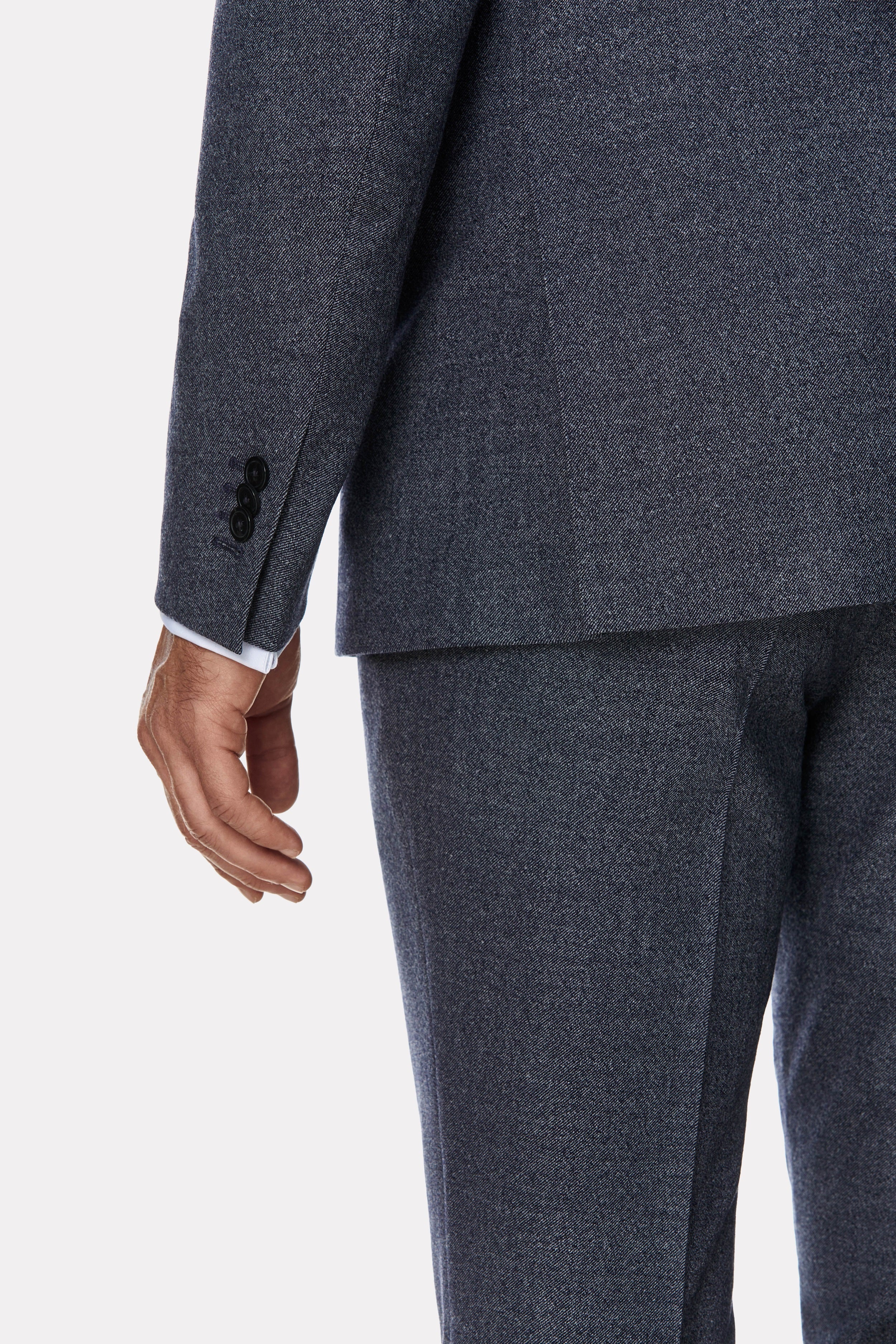 Costum tesatura Loro Piana, flanel texturat