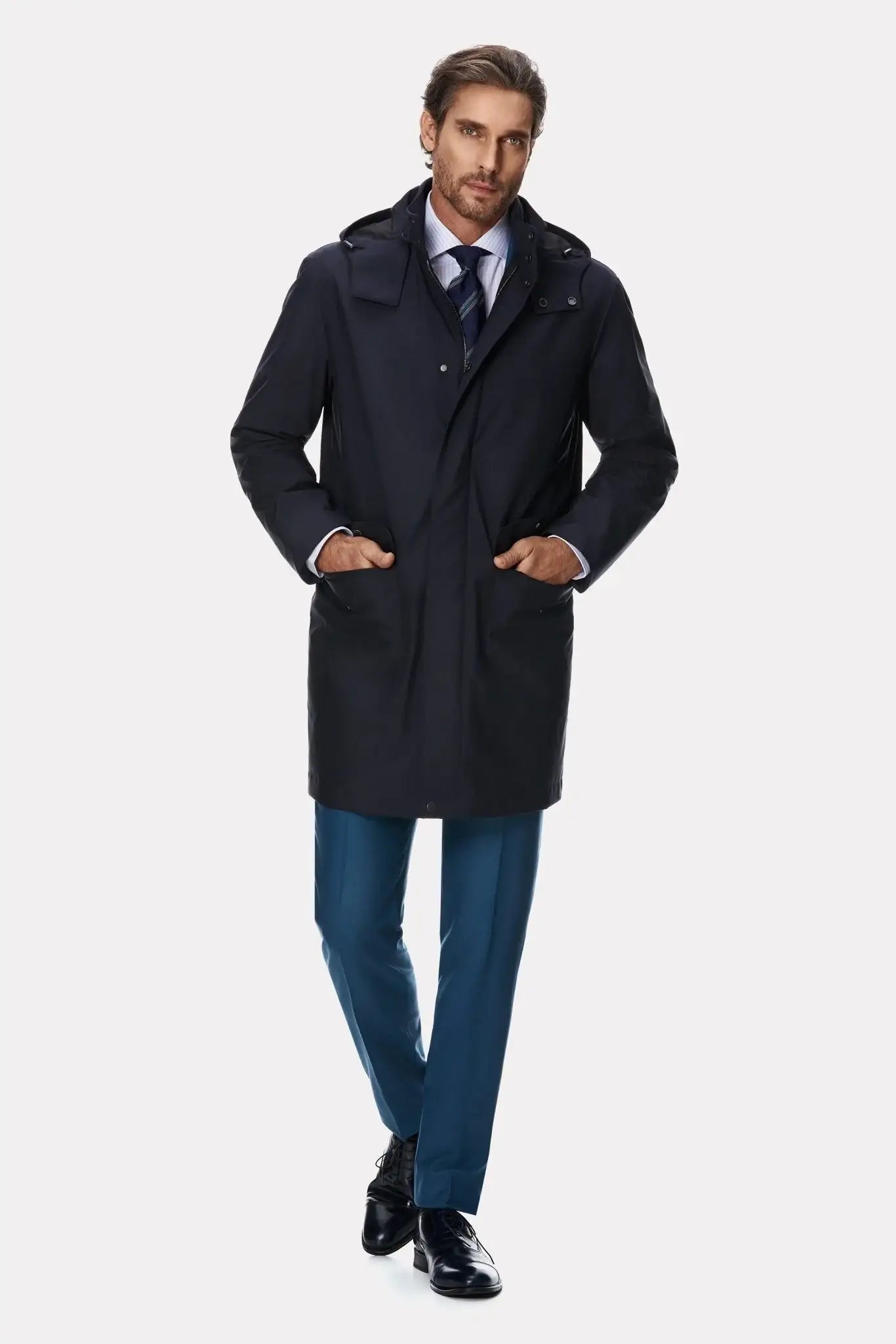 Trench tehno navy