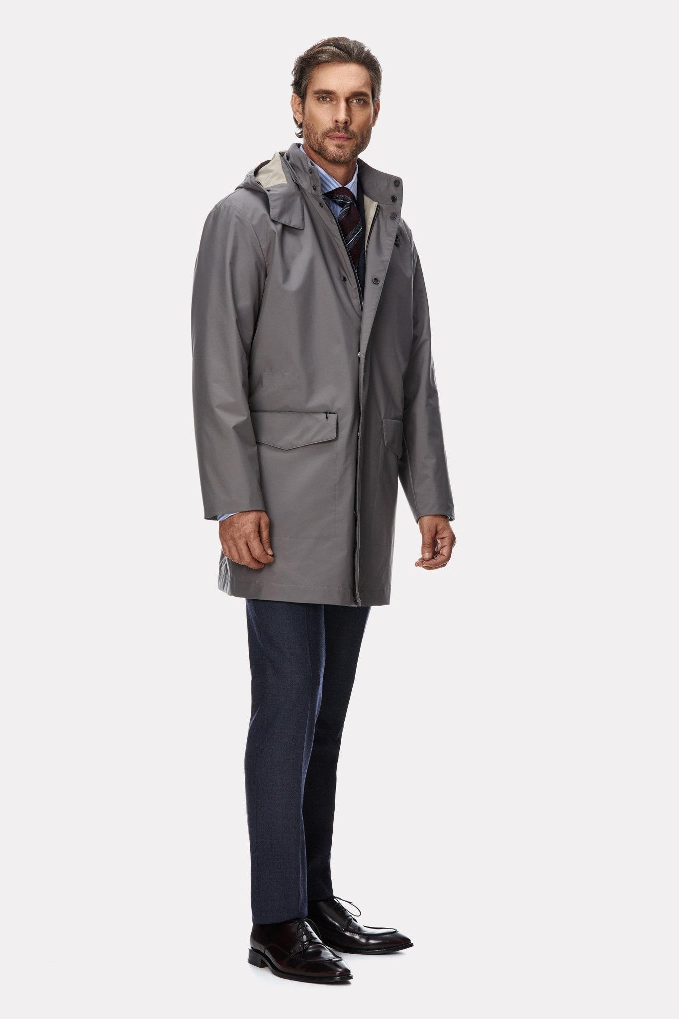 Trench tehno gri - Viggo