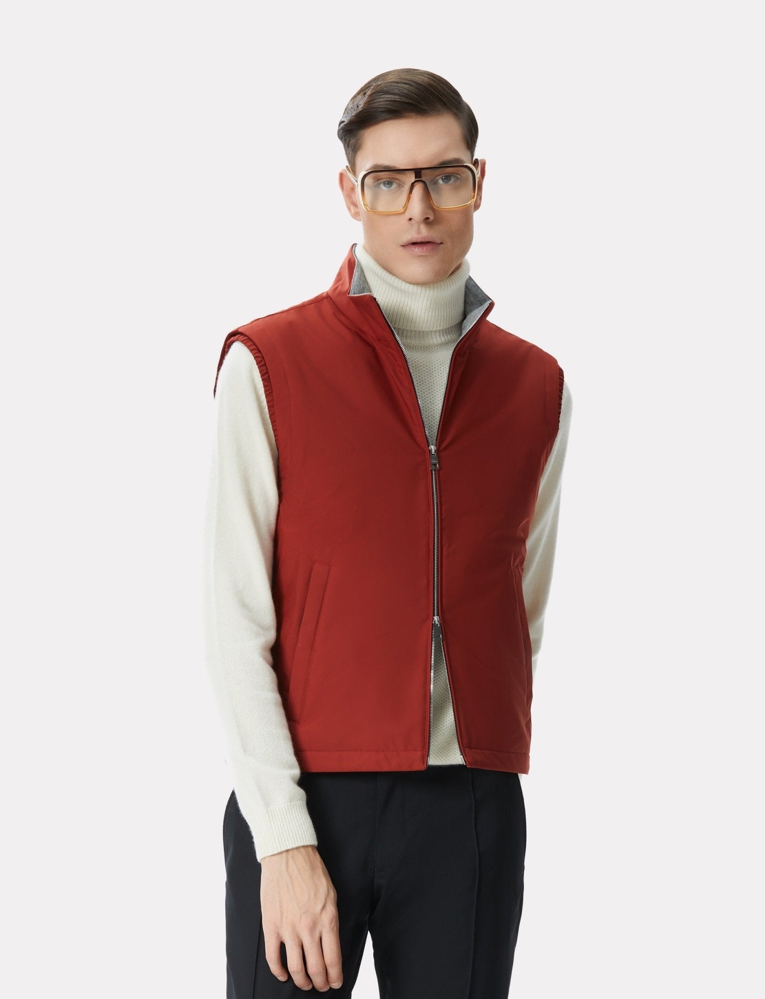 Vesta terracotta cu interior din casmir - Viggo